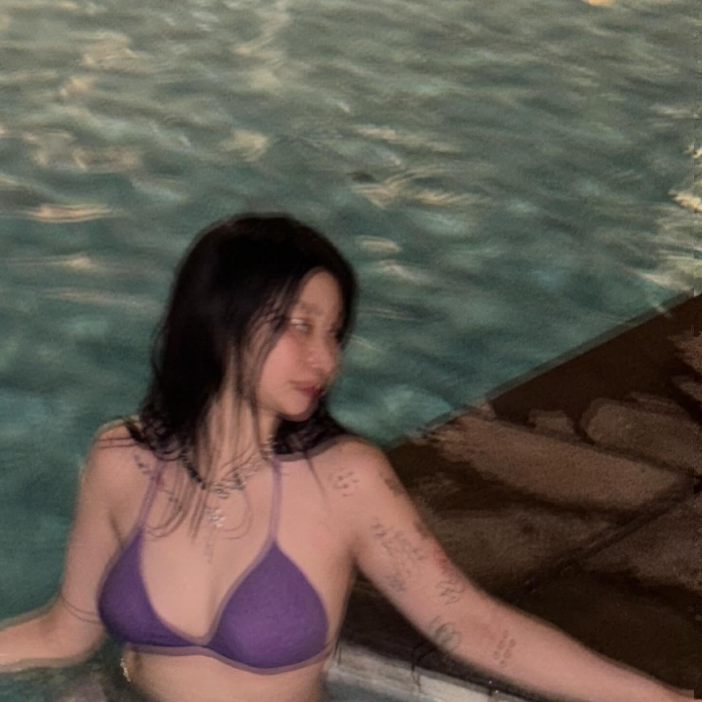Skinny dipping • /ˈskinēˌdip/ • Swimming naked