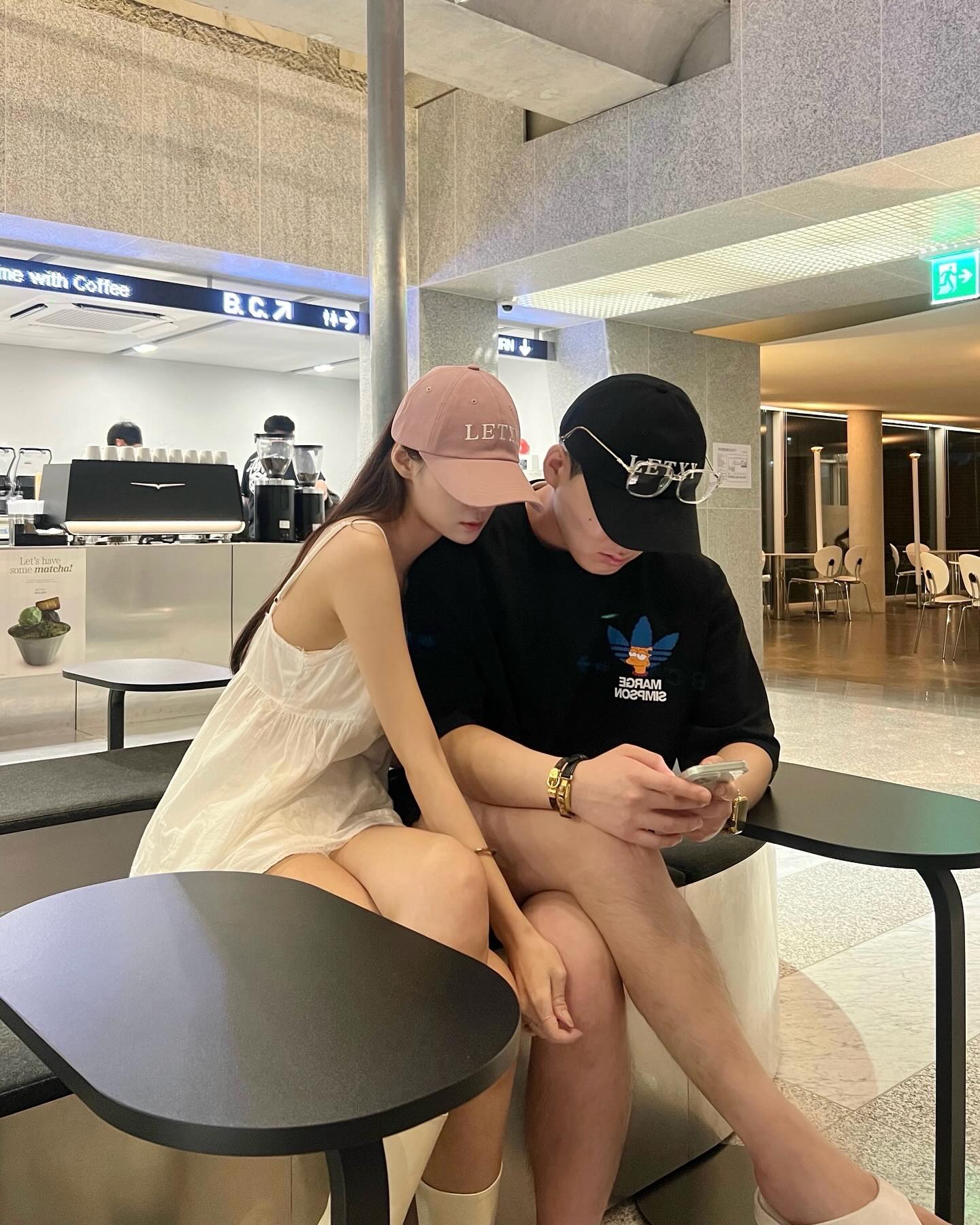 #협찬 #렛씨 커플모자🩷🖤