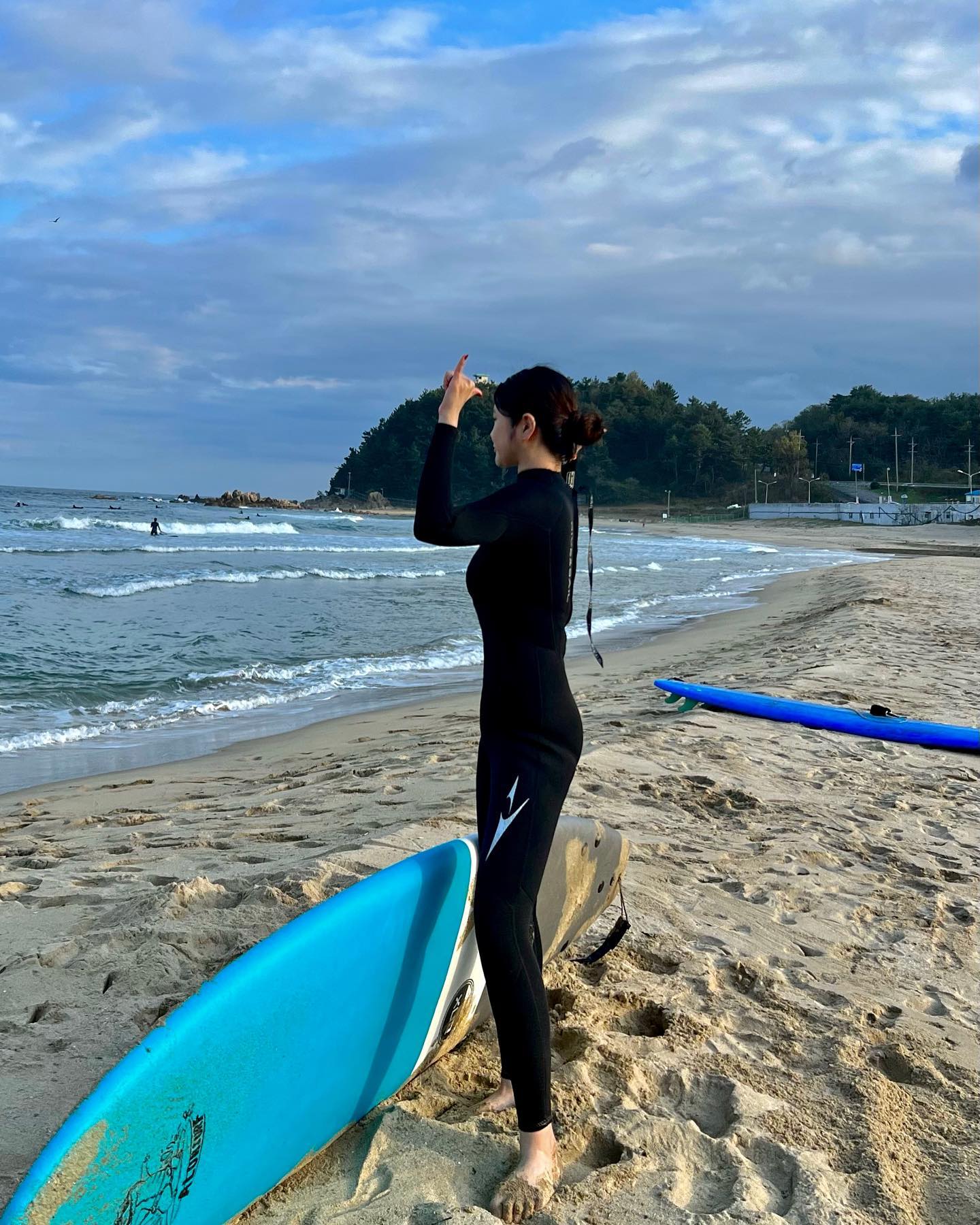 2년 만에 서핑..🏄🏻‍♀️ドキドキした..˙𐃷˙ෆ