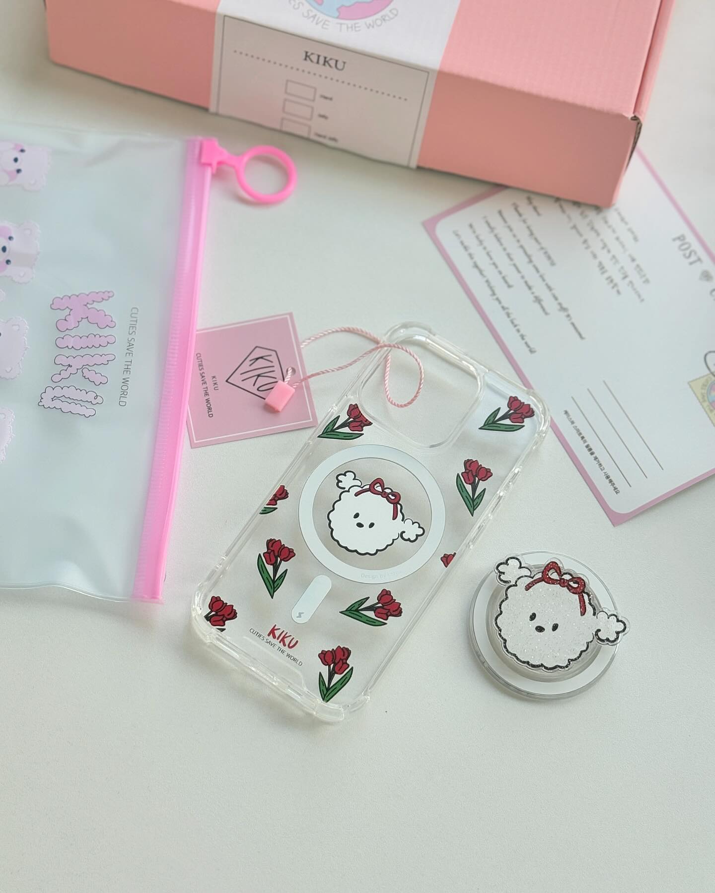 #협찬 _kiku_case 
진짜 너무 귀요미
키쿠 폰케이스& 그립톡 💕
백설이 멍뭉이 진심 슈퍼이끌림,,
보고있으면 기분이 좋아져서 
나도 모르게 셀카 찍고 있는 나를 발견, 하하핫, 
이러다 거셀 장인 되겠음요,ㅋ

맥세이프 세트라 그립톡도 자성으로 철썩,!!
정품보다 자성이 2배 강력해서 기존의 약한 자성과는 레베루가 다름, 완전 착 달라붙어있어요 꺄아,

포장부터 너무 이쁘게 와서 택배받을때 완전 설레이면서 언박싱하는 재미까지 숑숑,!!
담주 친구 생일선물로 강아지케이스로 선물줄려구요, 
키쿠는 전제품 무료배송,

#키쿠 #귀여운케이스 #맥세이프케이스 #맥세이프세트 #아이폰케이스 #제트플립케이스 #갤럭시케이스 #강아지케이스 #캐릭터케이스 #젤하드케이스 #자체제작케이스 #맥세이프카드지갑 #맥세이프보조배터리