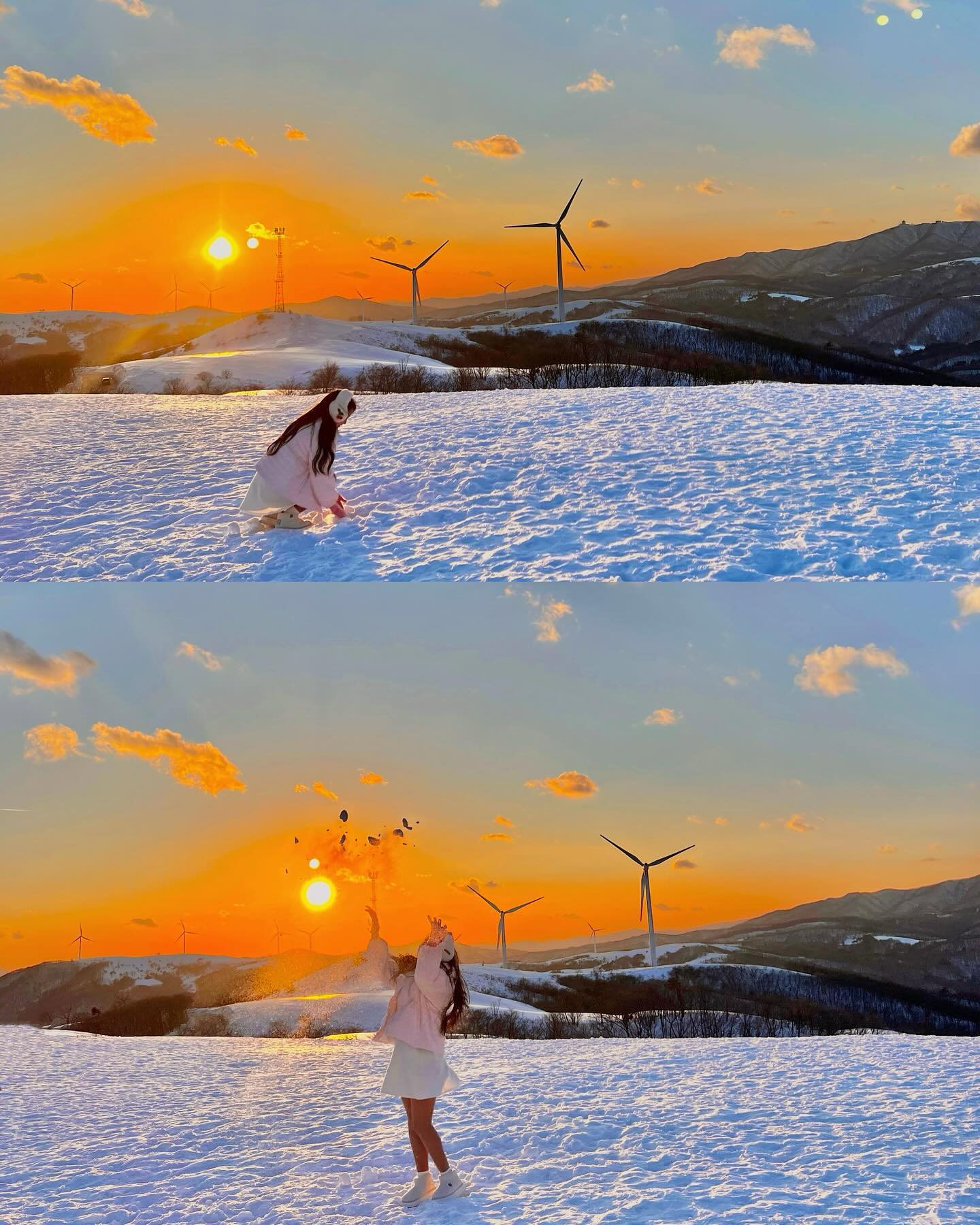한참 눈 좋아 할 나이지❄️

눈 보면 뛰고 뭉치고 던지고 눕고 ...
결말 넘어지고🙃 멍 엔딩~

☃️촬영장소☃️
-대관령 삼양목장
-발왕산 케이블카
-눈꽃마을 눈썰매장