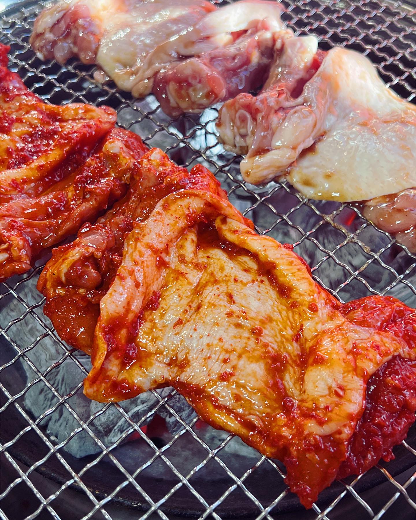#협찬

너무너무 맛있자노 🥹🥹
평소 너무 놓아라하는 숯불닭갈비!!
철판도 맛있지만 가끔먹는 숯불닭갈비는 진짜 최고
양념과 간장을 주문해 먹었는데, 둘다 너무 맛있었다
내입맛에는 양념닭갈비 승 ✌️
직접 구워주고, 맛별로 조리도구까지 따로 써서 감동 🥹

가게도 넓어서 단체 식사에도 좋을거 같고,
깔끔하고 친절한 서비스에 기분이 좋아지는 곳

짱아치 3종 넣어서 상추, 깻잎, 그히고 내가 좋아하는 당귀까지 싸먹으면 너무 맛있다 🤤
특히나 더덕무침은 별미중의 별미 
추가 주문까지 해먹었다 

시골된장찌개와 막국수까지 한가득 먹고 배뚱겨줘따 

#탑골가든#탑골가든포천점#포천닭갈비#포천맛집추천#포천가족여행#포천가볼만한곳#포천막국수#포천닭목살#내촌면맛집#내촌면닭갈비#신팔리맛집