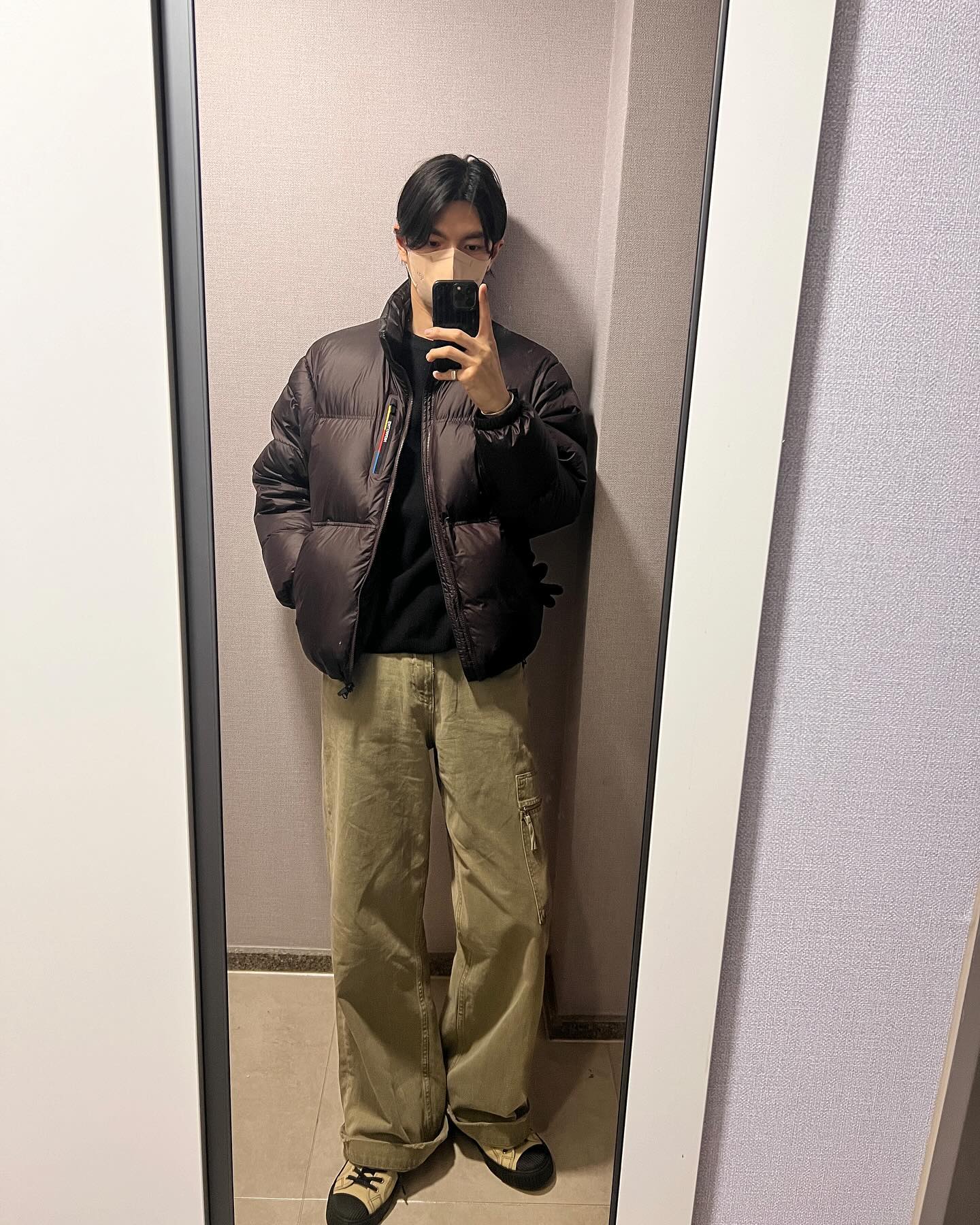 오늘 코트 입은 후기 : 

노 방심 룩 

#패딩코디