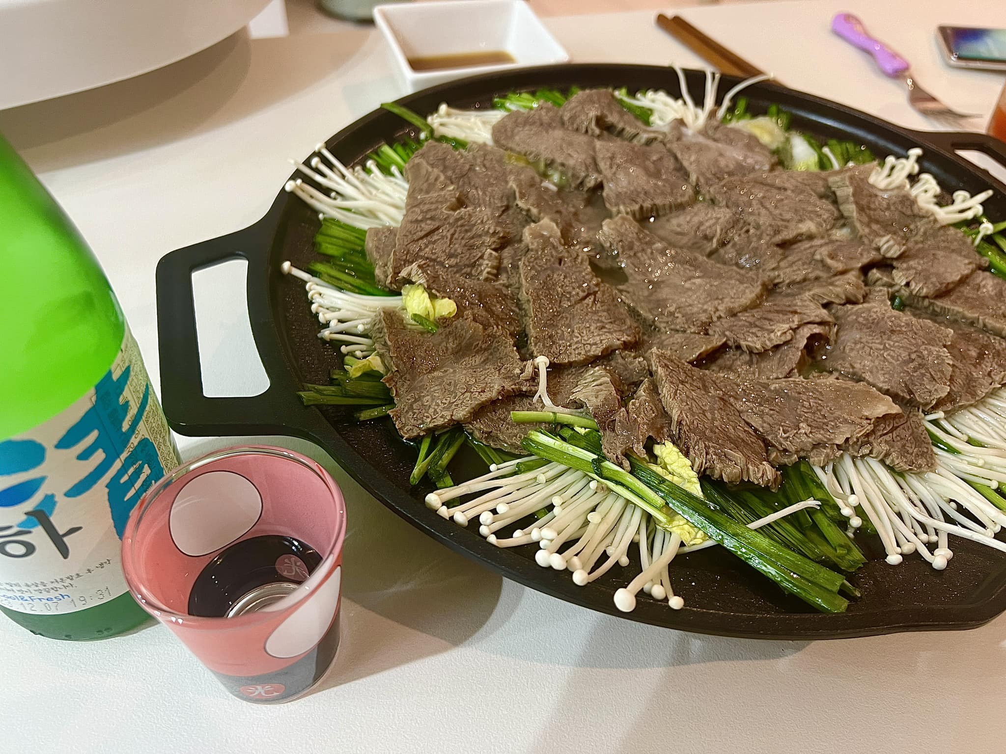 저녁은 간단히
청하 한 잔과 함께