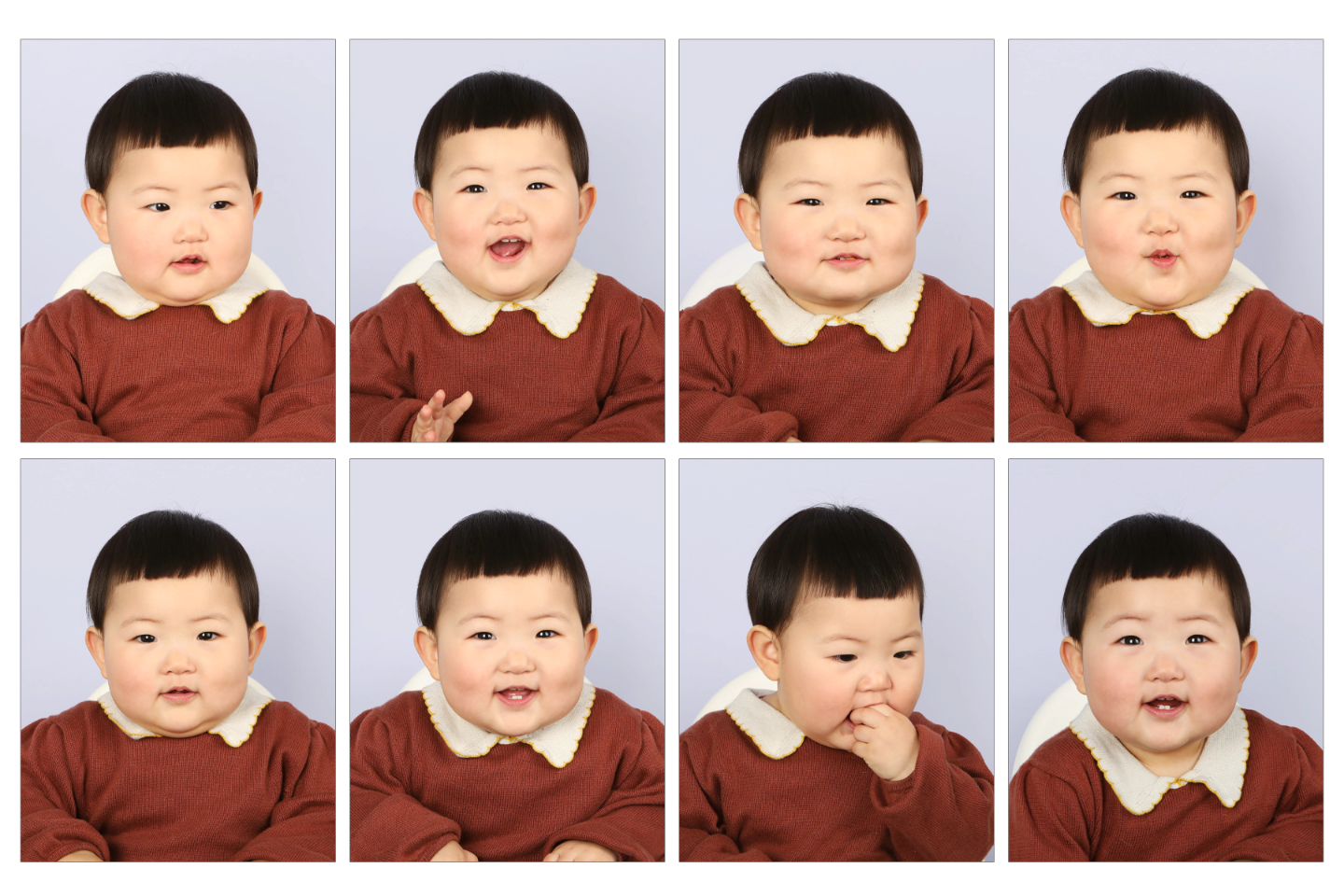 앞머리카락 자른 기념