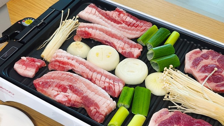 하이파파팩토리ㅣ해마루 분리형 와이드 전기그릴로 집에서도 즐거운 바베큐타임~*