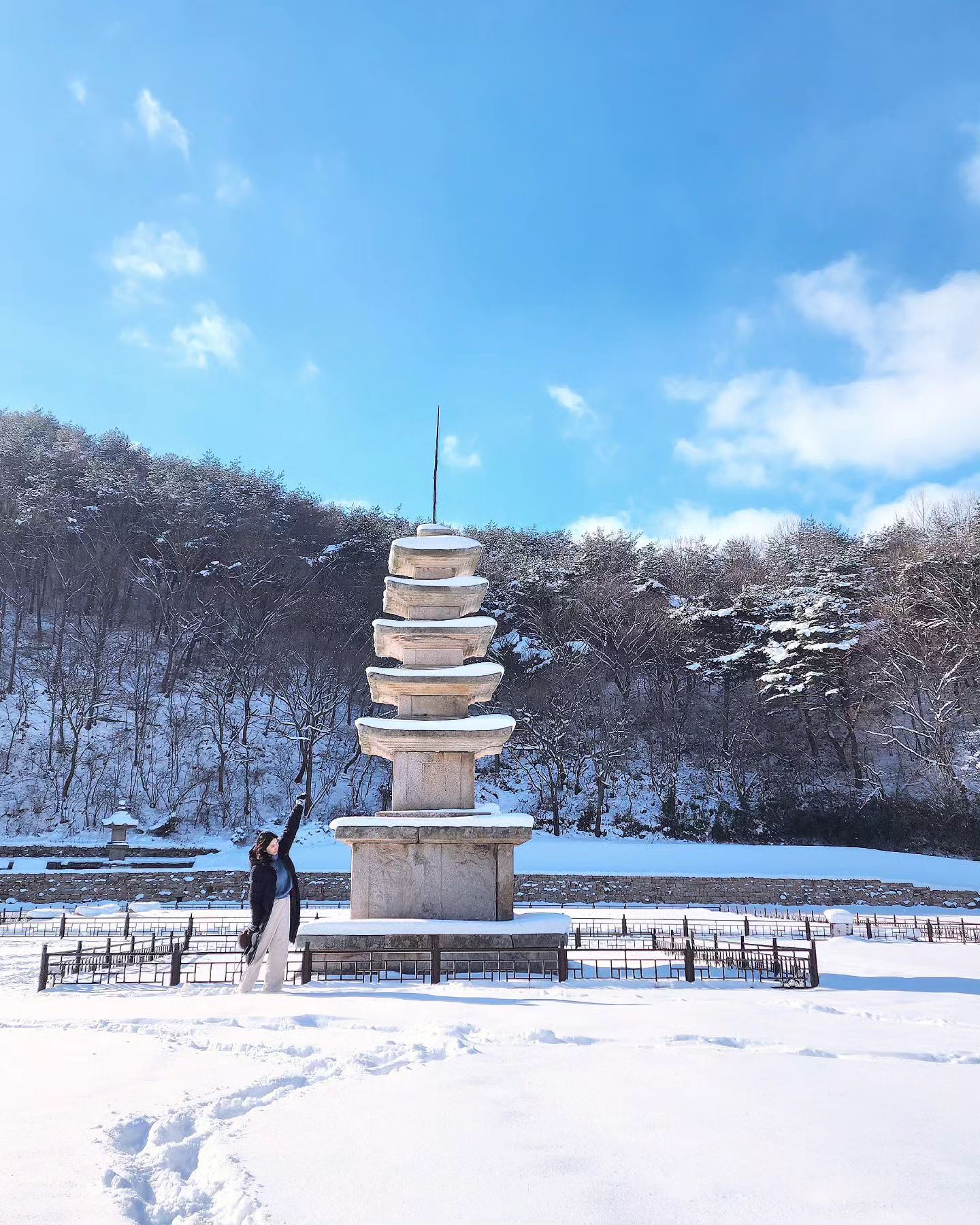 ❄️ 자동차 타고 다녀온 🚗 삿포로 ❄️

가장 추웠던 날, 
앞서 소개해드린 신리성지의 설경에 반하고
이 곳에서 또한번 반했다지요 ☃️

정말 우리 밖에 없었던 이 곳
아직 모르시는 분들이 많아 저만 알고 또 다녀오고 싶은데
여행 좋아하시는 우리 인친님들을 위해 소개해요
저장하시고 겨울에 꼭! 다녀오세요🤭

#서산보원사지오층석탑
📍충남 서산시 운산면 용현리 119-1번지
📍고려시대 일반형 석조 불탑. 보물 (1963년 1월 21일 지정)
​
🆃🅸🅿
▪︎ 근처에 '서산 마애여래삼존상', '고려철불좌상',
 '철조여래좌상' 등도 있으니 꼭 보고 오세요
▪︎ 문화 유적지니 최대한 깨끗하게 방문해주세요 🫶

♥️ 더 자세한 사진, 글은 블로그를 참고해 주세요

#깡양_오늘의여행 #서산여행 #서산가볼만한곳