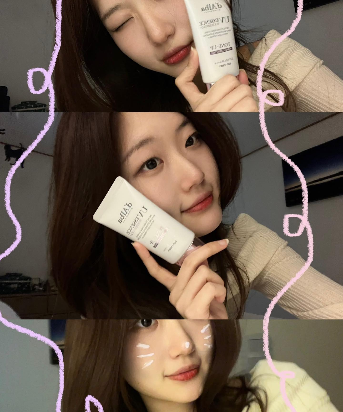 #협찬 달바 워터풀 톤업 선크림 듀오💜💖 
달바가 비건 제품으로 유명하다는 사실은 모두 알고 계실 것 같아요! 오늘은 그 중에서도 올리브영 입점 하자마자 억대 매출 달성을 도운 톤업 선크림 듀오를 들고 왔어요🐾 

1. 핑크💖 - 자연스럽게 생기 가득한 핑크빛 광채를 더해 화사하게 톤업, 은은한 광채 피부를 선사해주는 파데프리 톤업 선크림인데요, 피부가 원래 칙칙한 편인데 그런 저의 피부에 정말 잘 맞는 선크림인 것 같아요! 그리고 지속력이 너무 좋아서 위에 화장을 한다고 해도 오랫동안 무너지지 않고, 들뜸이 없는 피부화장을 볼 수 있어요! 
2. 퍼플💜 -  퍼플은 핑크와는 또 다른 매력으로, 발라보니 피부가 더 하얗게 보이는 효과가 있었어요! 보색 효과를 이용해 노란 피부를 화사한 피부로 보정해 주며, 은은한 보라빛 광채로 윤기나는 피부로 가꾸어 주는 보라빛 광채 톤업 선크림이라고 설명이 되어있더라구요‼️ 색이 워낙 산뜻하고, 지속력은 앞서 언급한 핑크와 나름 비슷했는데요, 조금 다른 점이 있다면 퍼플의 경우에는 다크닝을 더 잡아주는 느낌이 들었어요! 

1) 달바 핑크 톤업 : 모든 피부, 건성, 복합성, 사계절 2) 달바 퍼플 톤업 : 지성 피부, 여름철

전체적으로 촉촉하게 밀착되는 선크림이라서 너무 추천드리고 싶구요, 사용하실 때는 마지막 장에 언급되었듯이 정말 소량만 발라주셔도 충분히 커버가 되고 충분히 촉촉하게 밀착이 됩니다! 그리고 그렇게 발랐을 때 훨씬 투명하고 매끈하게 표현이 되는 것 같아요🤍 톤업 선크림은 듀오 기획으로, 올리브영 온라인 몰에서도, 오프라인 매장에서도 만나보실 수 있어요! 1+1 행사라서 정말 가성비 최고인데, 다 사라지기 전에 지금 달려가세용🏃‍♀️

 dalba_piedmont #올리브영선크림 #쿨톤보정 #달바비건선크림 #달바 #달바선크림 #dalba #선크림추천 #비건선크림 #톤업선크림 #선크림추천템