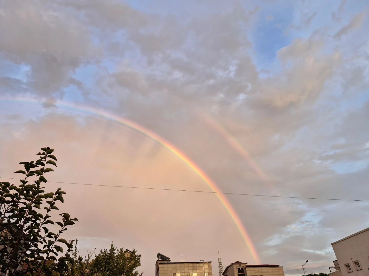 #어제 #엄마가보내사진 #쌍무지개뜬날🌈 #쌍무지개🌈