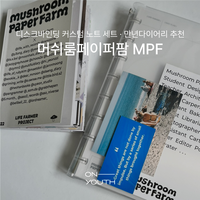 문구기록41 :: [머쉬룸페이퍼팜] 디스크바인딩 커스텀 노트 세트 후기 · 머쉬룸페이퍼팜 만년다이어리 추천