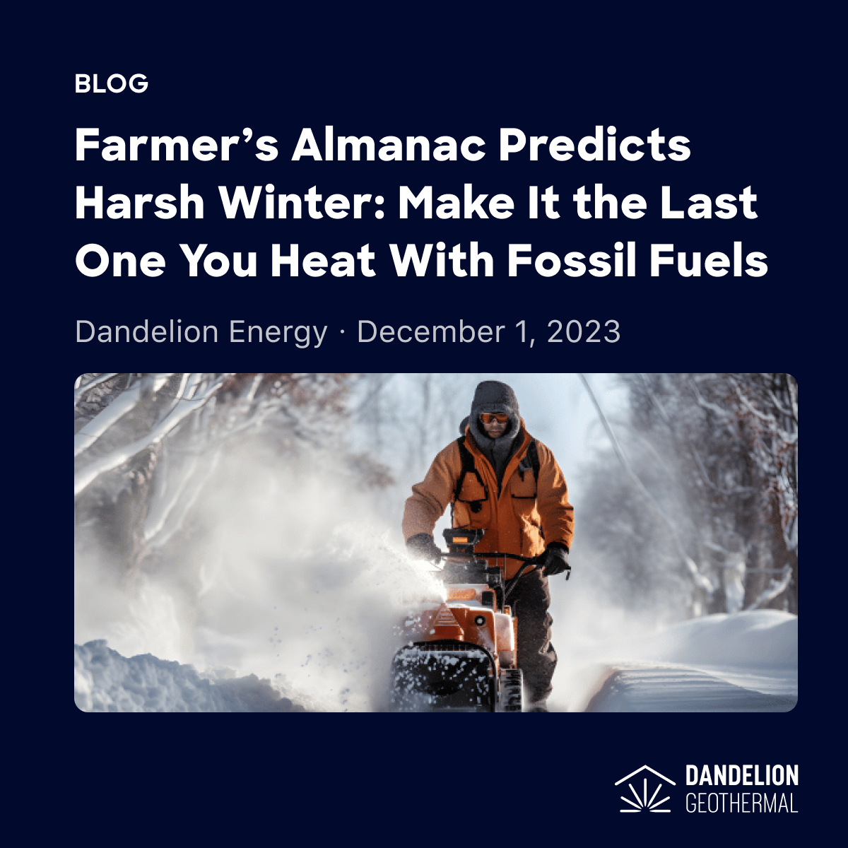 "Heating oil and propane, two of the most common heating sources throughout the Northeast, have steadily become more expensive, a trend that could produce the highest home heating costs on record."

With the rising costs of heating fuels, and once-in-a-generation incentives available in many Northeastern states, the time has never been better to make the switch to geothermal heating.