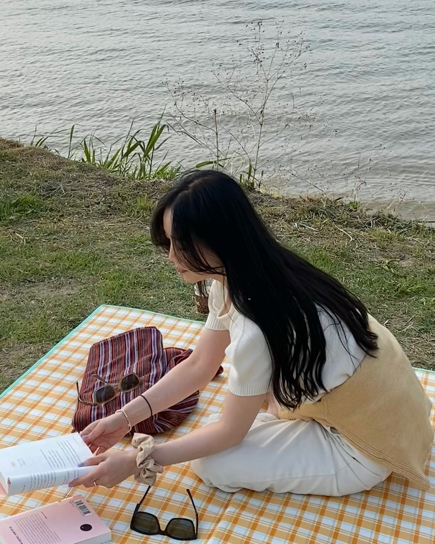 날씨 좋은 날 한강 피크닉🌳✨🫧⛱️