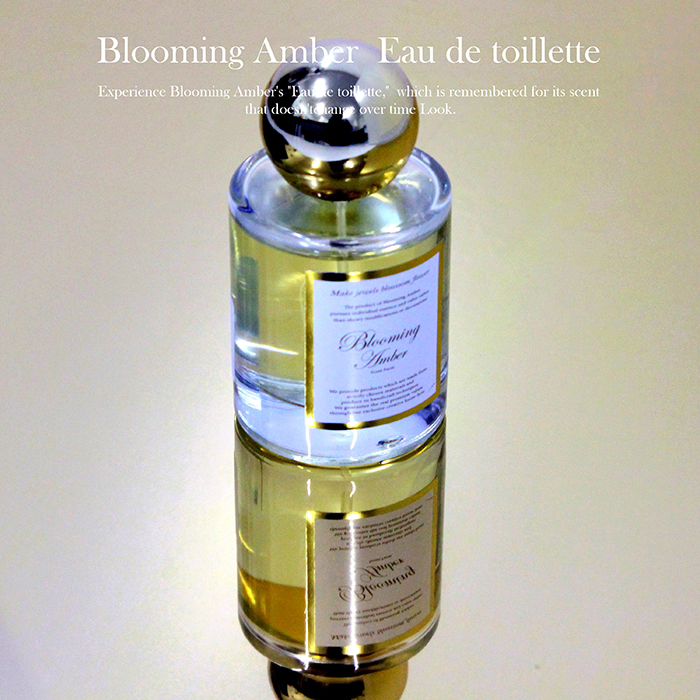 Blooming Amber  Eau de toillette

Experience Blooming Amber's "Eau de toillette," 
which is remembered for its scent thatdoesn'tchange over time Look.

A product that allows a lighter and more natural experience of Blooming Amber's pure fragrance. 
When a light 'layering' is needed or a refreshing changeof mood is desired, 
it offers the opportunity to experience Blooming Amber's fragrance without any burden.

Goes on sale in May 2024
It comes in 10 different scents.
krw 78,000

#bloomingamber #Eau_de_toillette #Perfume #블루밍엠버 #블루밍앰버
