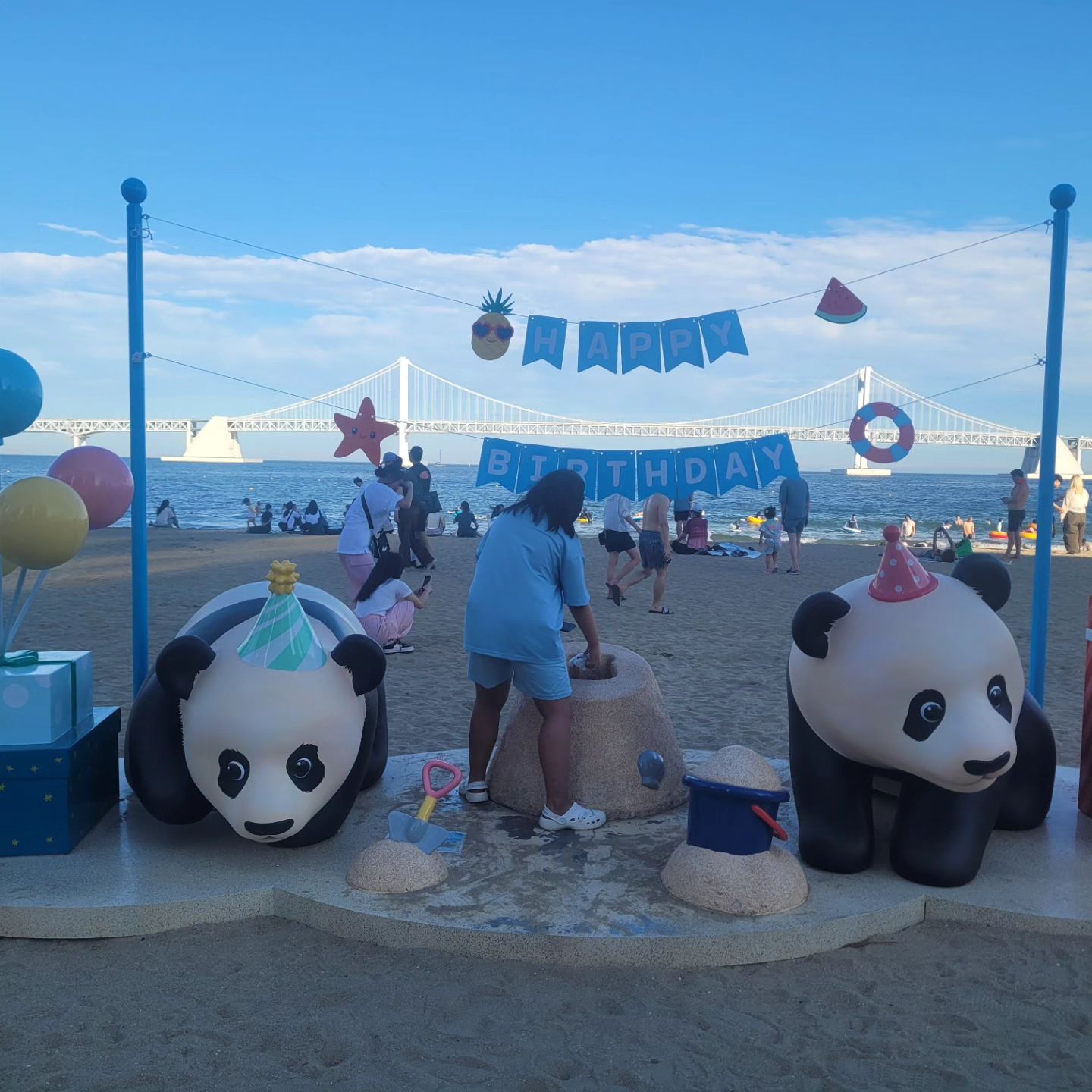 #안녕푸바오🐼👋🏻 
#광안리 #푸바오생일축하해🎂