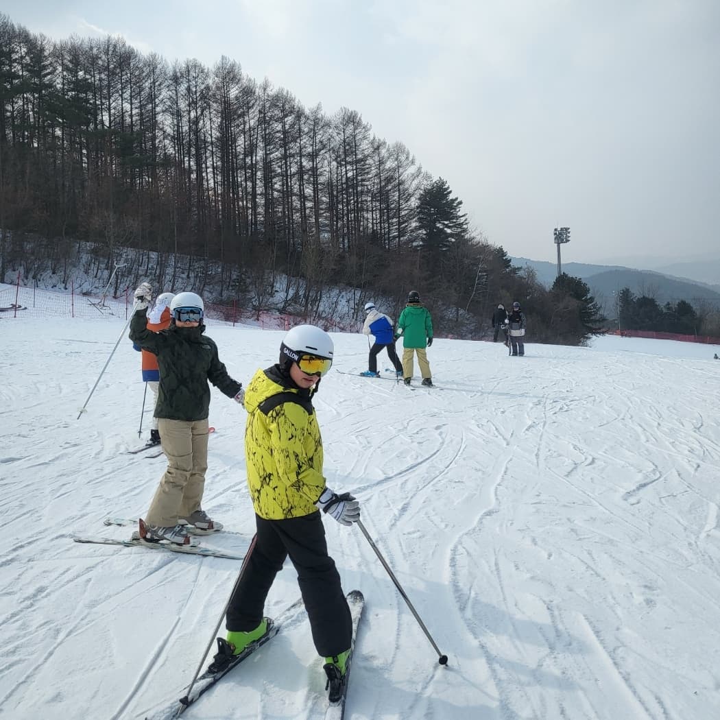 2324 첫스키 #웰리힐리스키장 🎿⛷️
날은 춥고 눈날리고 몸은 무겁지만
모두 건강해져서 스키장에 다시 오니 좋다 

아들은 레슨을 두번 들었더니 더 잘타고
우리와 점점 멀어짐 ㅋㅋㅋㅋㅋ

#스키여행⛷️ #초등아들맘
#가족스키