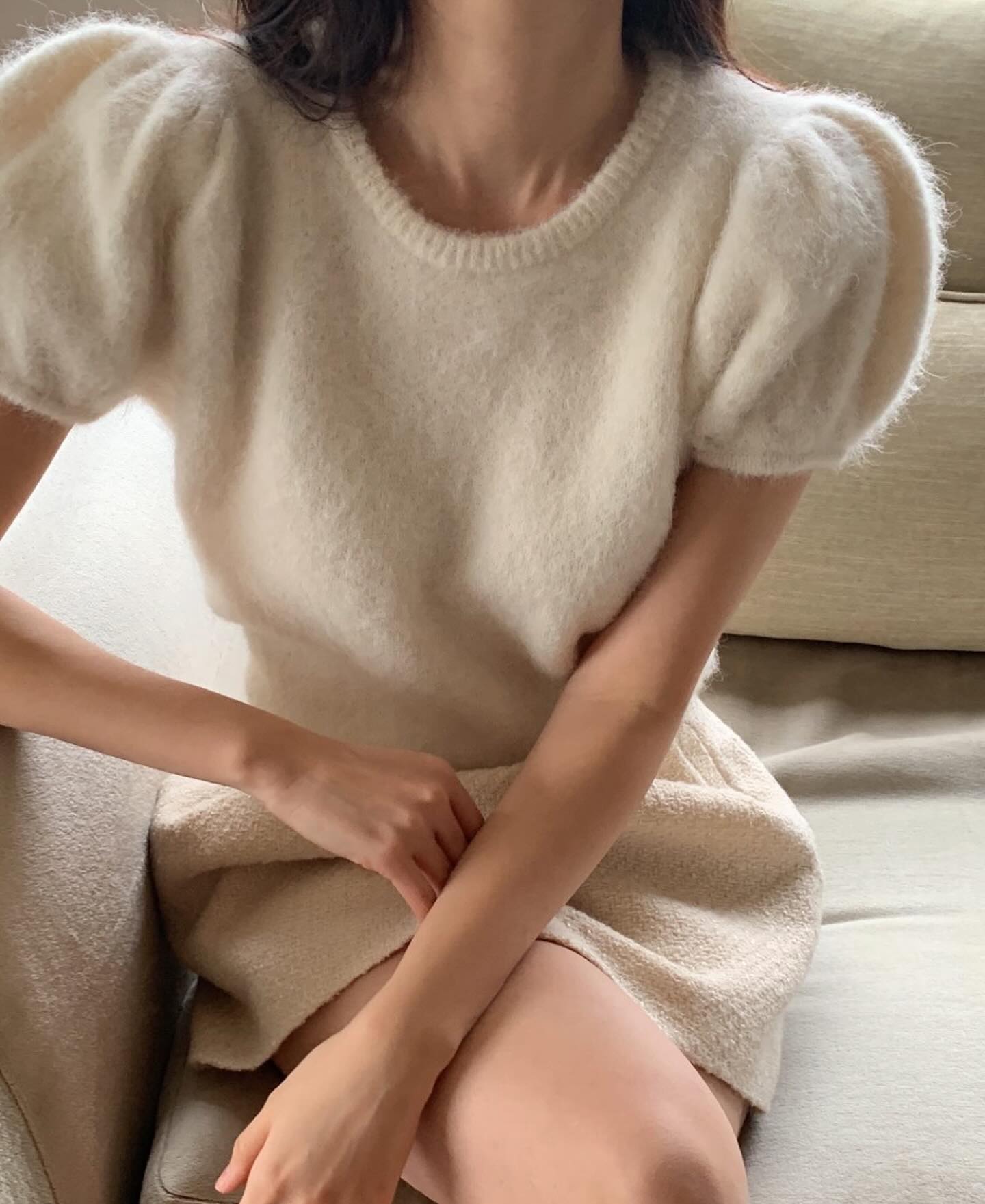 New Arrival ✨✨
Brillette Alpaca Knit & Etudes Mini Skirt
