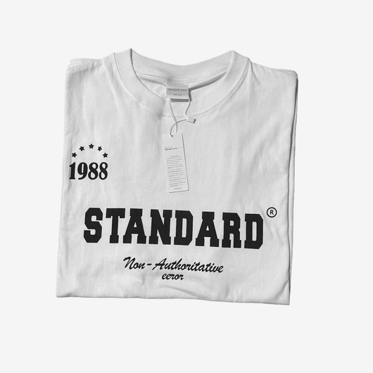 [스탠다드에러(STANDARDERROR)] [컴팩트얀] 엔자임 워싱 스탠다드에러 스포티1988 레터링 반팔티 IRT162