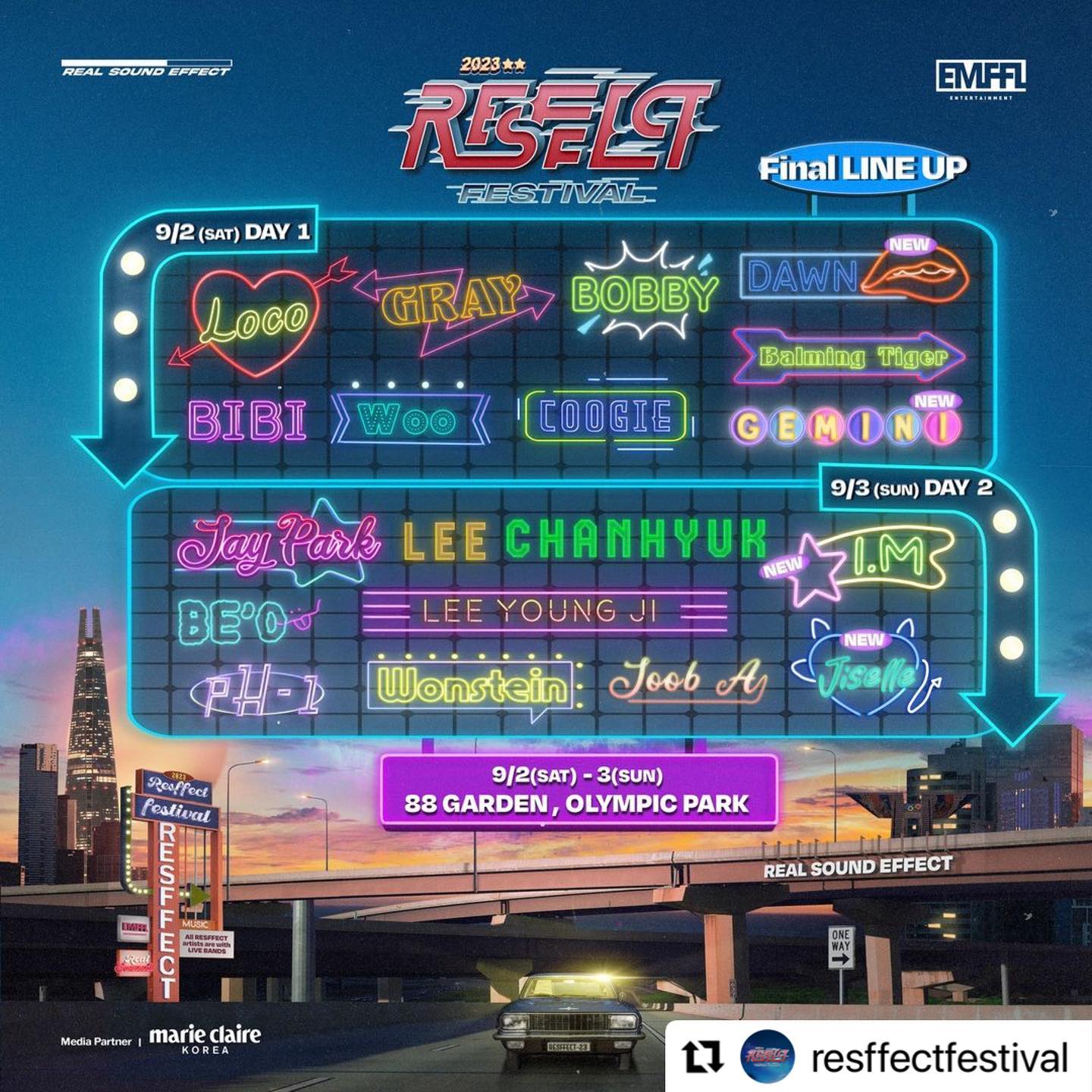 작년에 이어 올해도 리스펙🙌🏻
집이랑 가까워져서 짱조타 🔥🔥

#리스펙페스티벌2023 #리스펙페스티벌  #resffectfestival