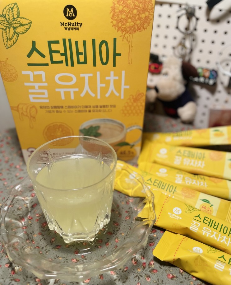 건강 차, 맥널티 스테비아 꿀 유자차