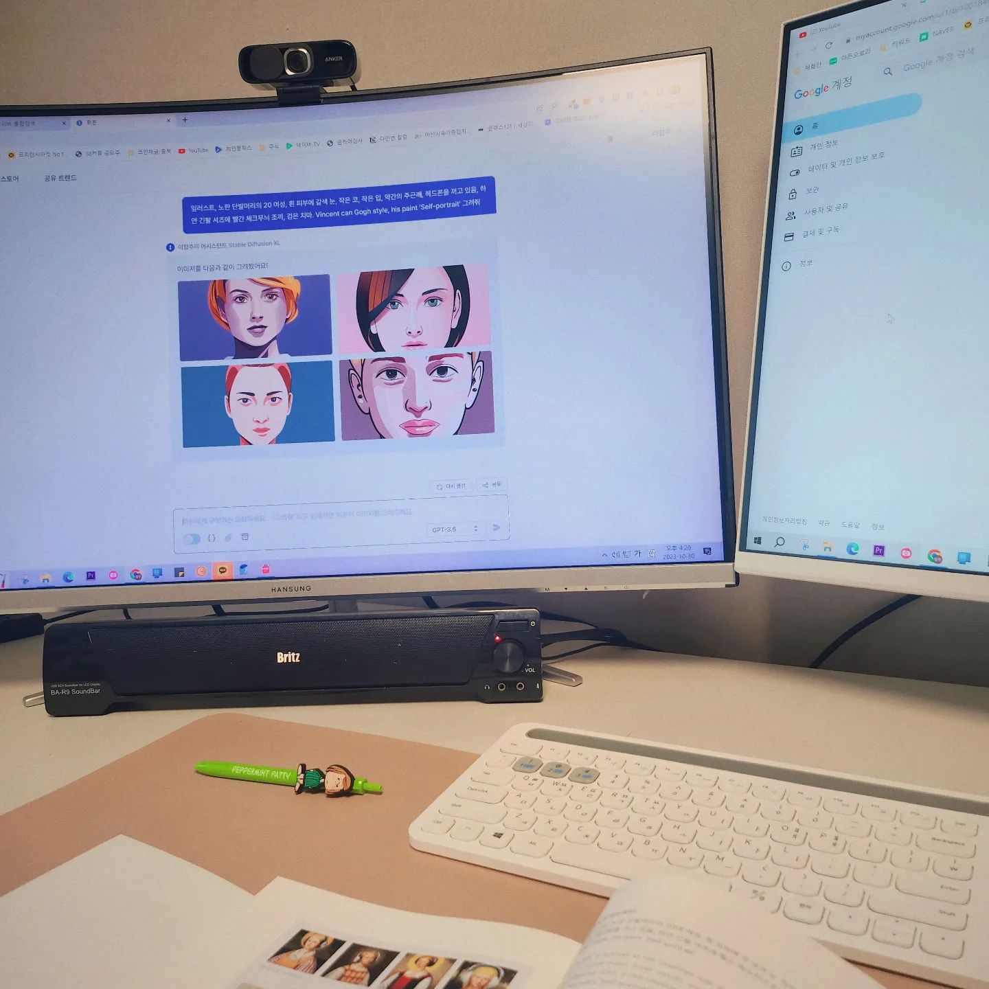 #협찬 두근두근 AI로 이미지 만들기 도전🎨🖼

최근 뤼튼에 관심이 생겨서 궁금한게 생길 때마다 #뤼튼 한테 물어보곤 했었는데요,

뤼튼에서 이미지 생성도 해보긴 했었는데 딱 원하는 결과물을 얻지 못했었거든요

근데 이 책을 읽어 보니까 어떻게 글을 써야되는지 프롬프트 글쓰기 방법과 키워드를 알려줘서 이제 좀 자신감이 생기네요😉

나중엔 AI로 글과 이미지를 생성해서 동화책도 한 번 만들어보고 싶은 목표가 있답니다🙌📚

#이지스퍼블리싱 #된다시리즈 #된다생성형AI사진이미지만들기 #이미지생성AI #AI #인공지능 #프롬프트작성법 #챗GPT #이미지생성 #생성AI