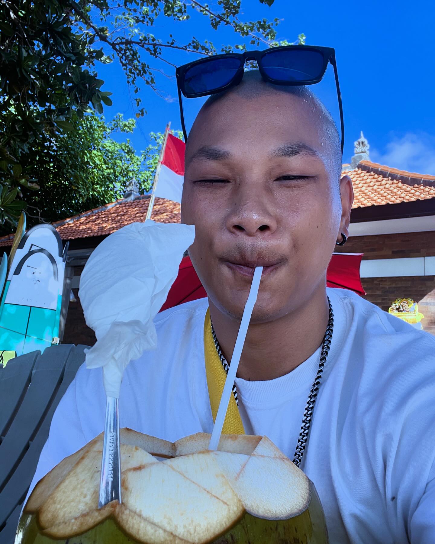 Two coconuts in kuta beach😂