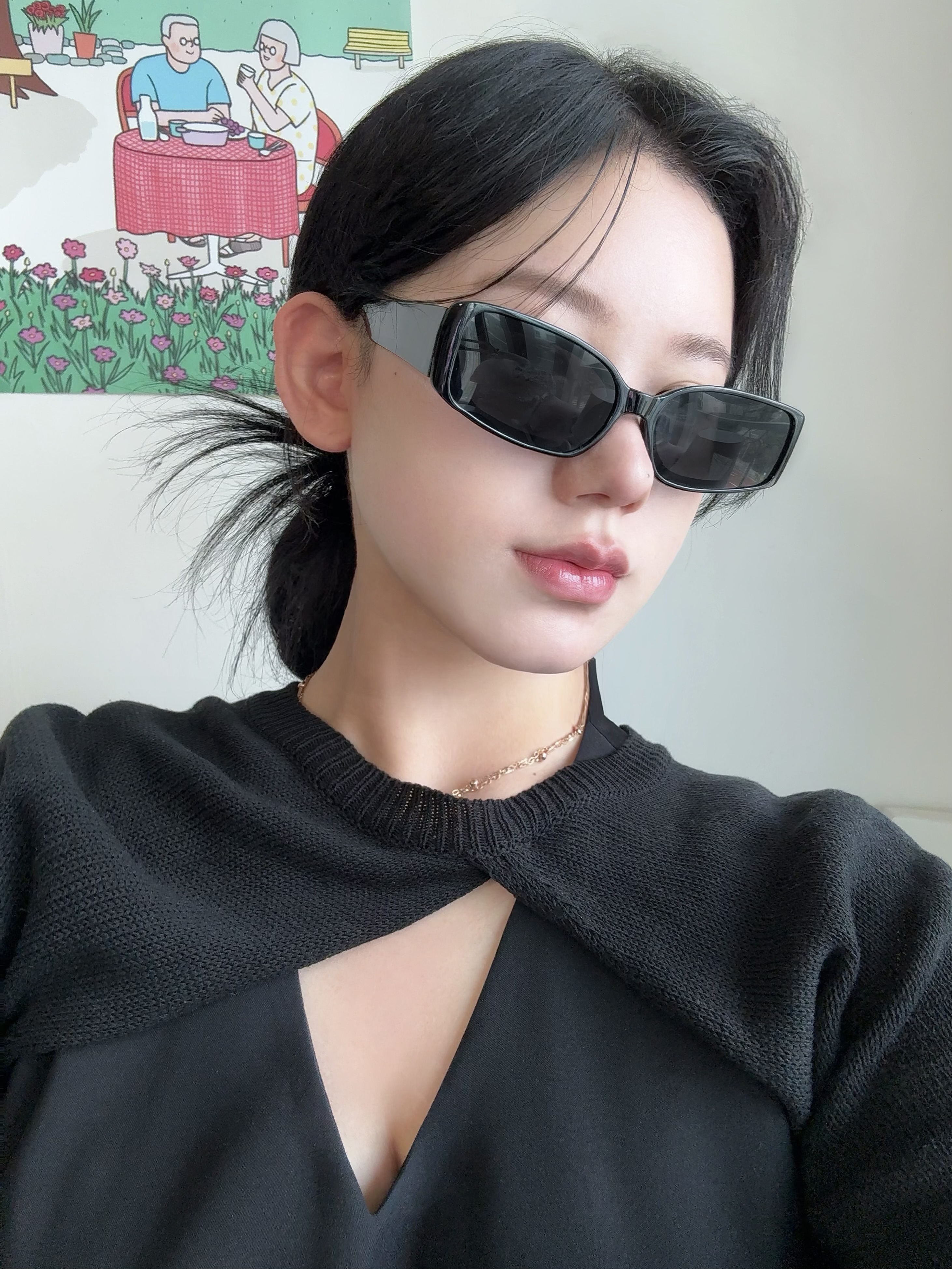 [SeeChic] 와이드 스퀘어 캣아이 선글라스