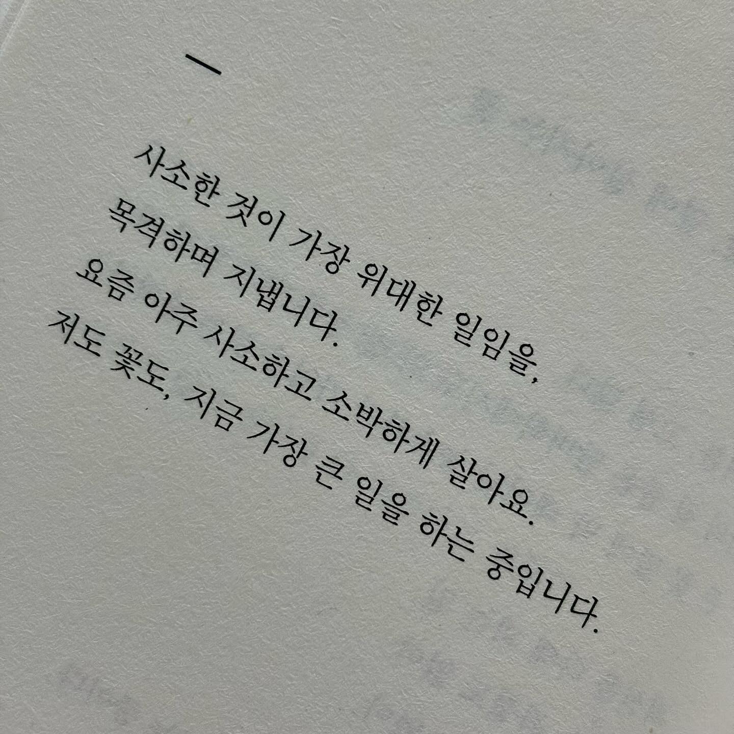 사소한 것이 가장 위대한 일임을,

#모든계절이유서였다 #안리타