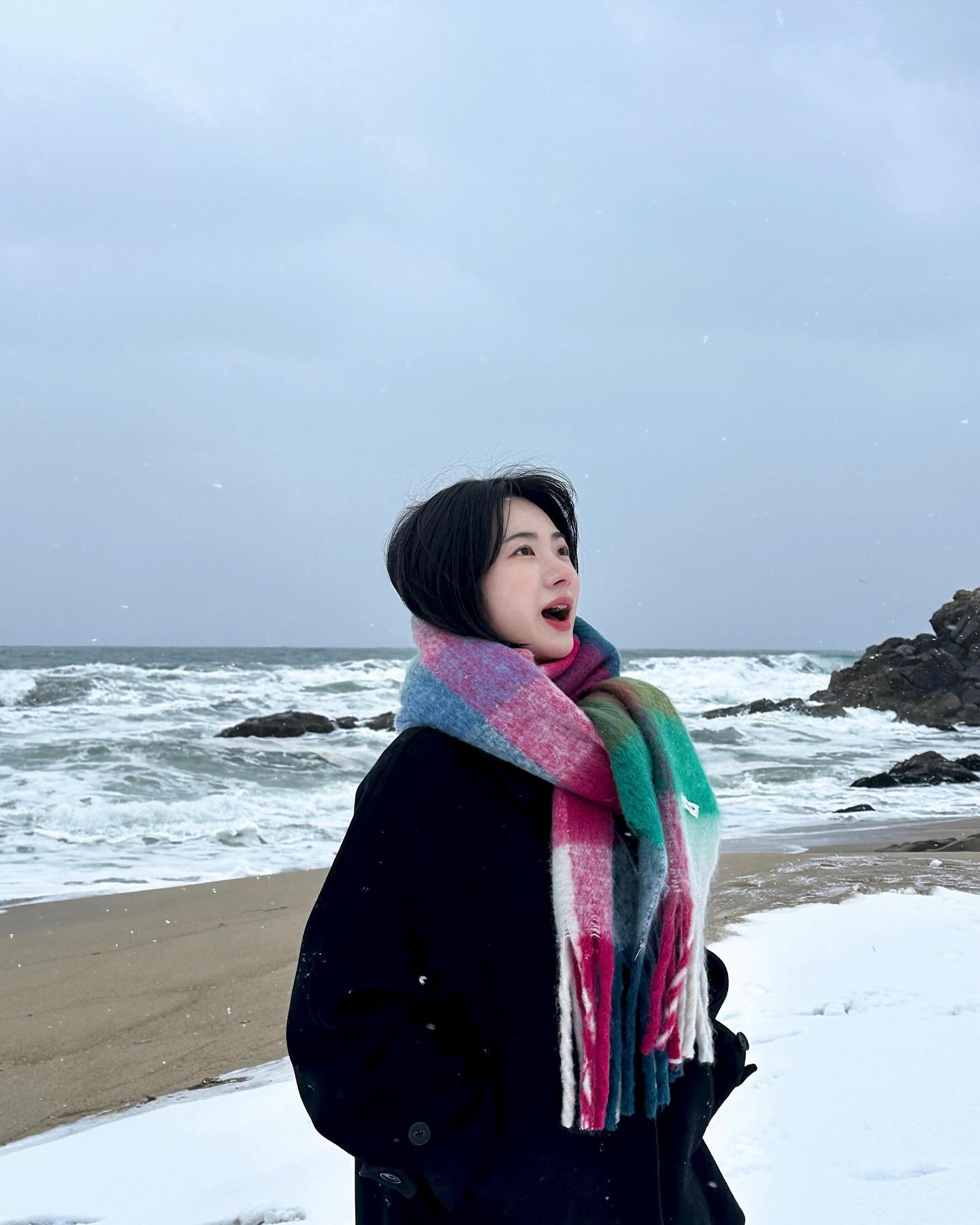 눈이 왜 옆에서 내려(?)