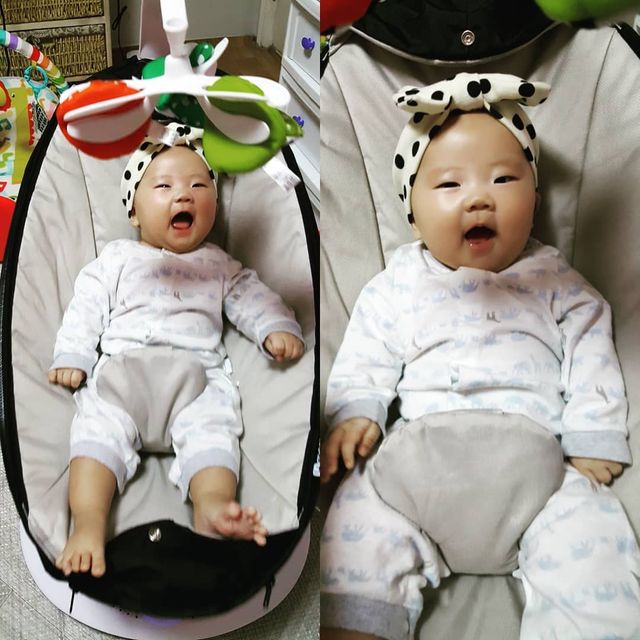Eunhye Ko on Instagram: "서연이 백일 지나서 머리 빡빡민탓에 여자아이 티내려고 리본 밴드 착용ㅋ
(머리미니까 서준이 아기때 얼굴이 나와..신기..) -

요게 진짜 잠만 잘자주면 더없이 이쁘겠는데ㅠ
그래도 둘째는 사랑이란말을 실감하고 있는 요즘이다ㅋ
잘웃고 옹알이도 하고 귀여운 행동은 다하는♡

손타서 포맘스 바운서에 눕혔더니 노는 시간은 30분뿐...
그나마 30분 잘놀아주는것도 고맙다ㅠ

#제주#딸스타그램#육아스타그램#육아그램#제주맘#육아맘#포맘스바운서#인스타베이비#육아맘일상#baby#babygirl#맞팔#아기스타그램#daily#instababy#둘째#일상#육아소통#lovelybaby#제주새댁#럽스타그램#남매스타그램#빡빡이##육아템#귀요미딸랑구#엄마눈엔#젤이쁜딸#사랑해#똥강아지no.2#둘째도사랑"