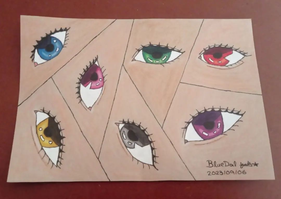 After a few days, I'm finally done with this one!
Okay, the idea was kind of random but it's been so long since I drew eyes in my style.
I'm literally obsessed with this one and I adore how it came out!

#art #eyes #randomart #artoftheday
