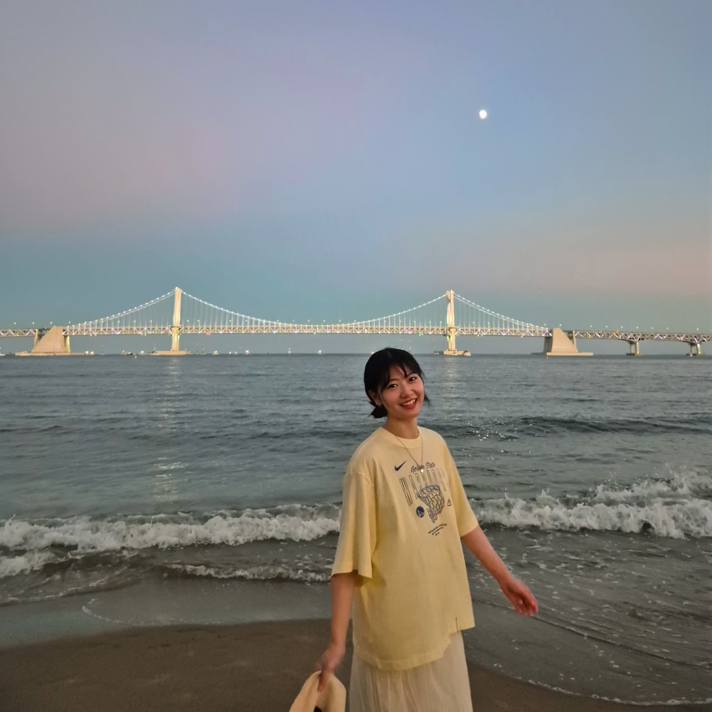 솜사탕 색으로 해가 지는 부산🍹🌈