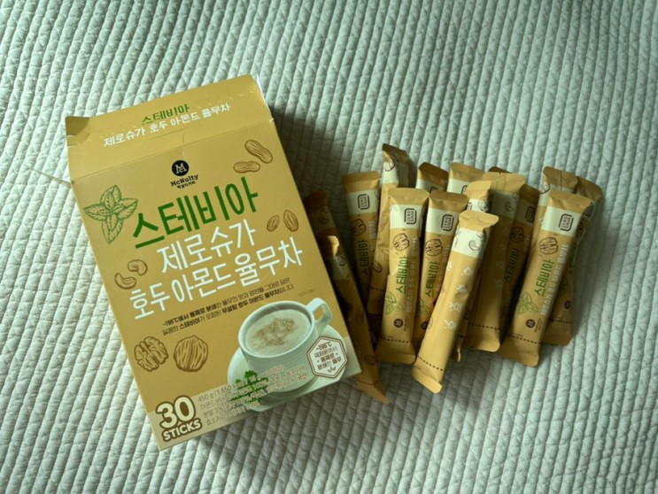추워지는 날씨에 따뜻하게 마시기 좋은 10가지 곡물 스테비아 제로슈가 율무차, 한국맥널티 스테비아 아몬드 호두 율무차