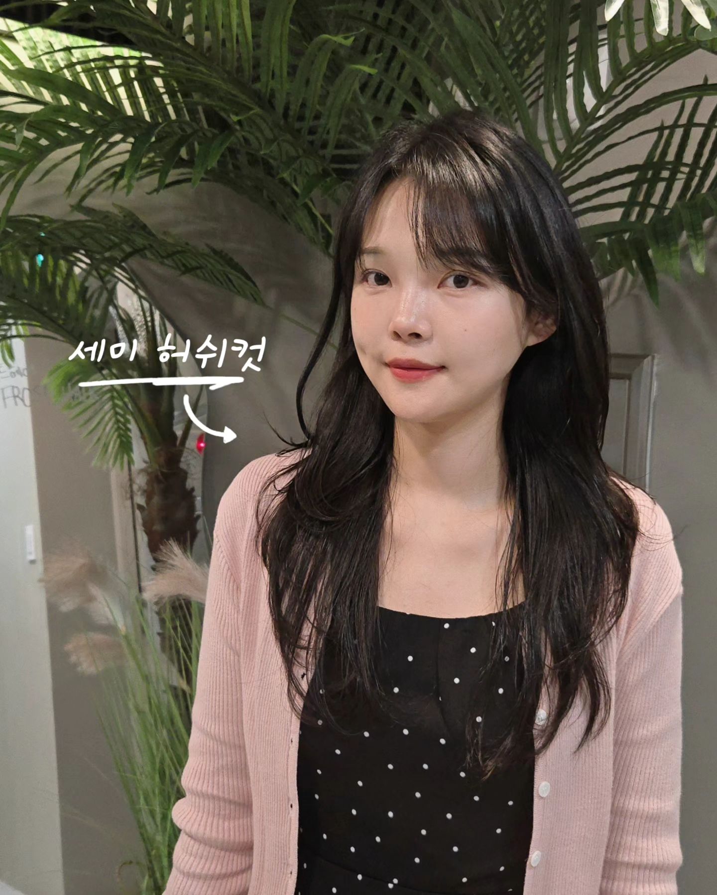 #세미허쉬컷 이런분께 추천해요💖
🗝 층이 많은게 좋다!
🗝 아무리 층을내도 레이어드같지않다!
🗝 자연스러운 볼륨을 원한다!
+ #C컬펌 혹은 #허쉬펌 과 함께라면 편하게 손질 가능해요🫡

✨️최강 조합 [ 세미허쉬컷 + C컬펌 ] + #뿌리볼륨펌 ✨️