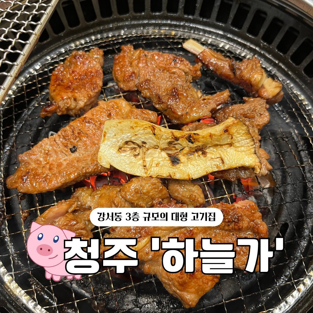 🐷
넓고 쾌적한 400평대 고기집이 청주에 새로생겨 다녀왔어요!

주차장도 엄청 넓고 사장님과 직원분들도 너무 친절하셔서 맛있게 한끼 먹고왔어요

고기메뉴 주문 시
• 된장찌개
• 양념게장
• 잡채, 샐러드, 고구마튀김등등
맛도리 반찬들이 모두 무료⭐️

📍하늘가
• 청주시 흥덕구 강서동 204-24번지 단독건물
• 매일 11:00-21:30
• 단체/예약/주차 가능

달달한 수제갈비 먹으러 갈 친구 @@@에게 공유 필수 🤍

#청주고기집 #강서동맛집 #강서동술집 #청주갈비 #청주맛집 #흥덕구맛집#ad