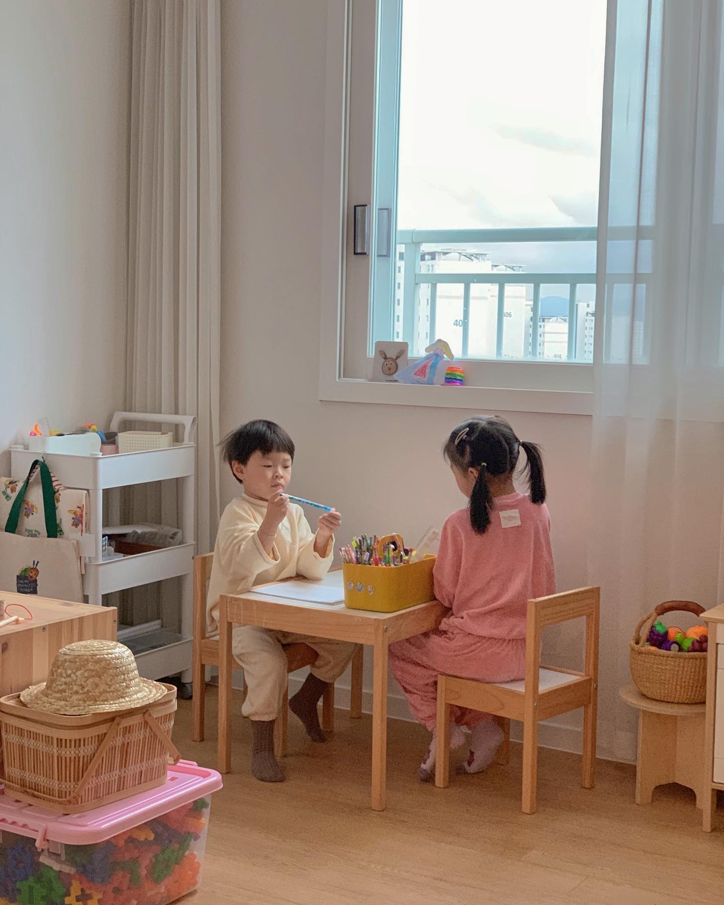 귀여운 오늘 아침풍경👧🏻👦🏻