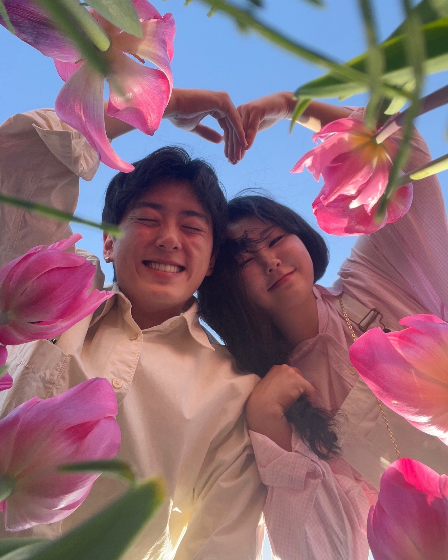 우리도 했다 튤립샷 🌷🩵💚🩷