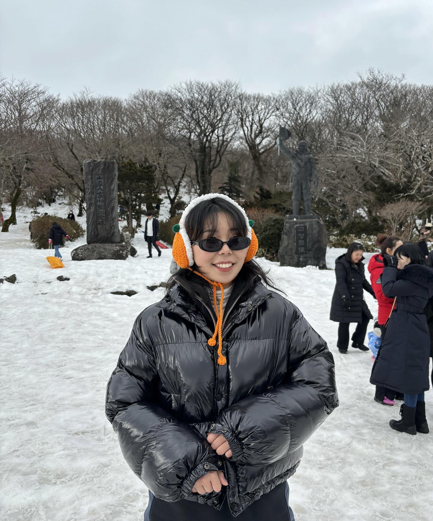 #윗세오름 가겠다고 
아이젠이랑 등산스틱 다 챙겼었는데
현실은 #1100고지 😭 
- 다음기회에