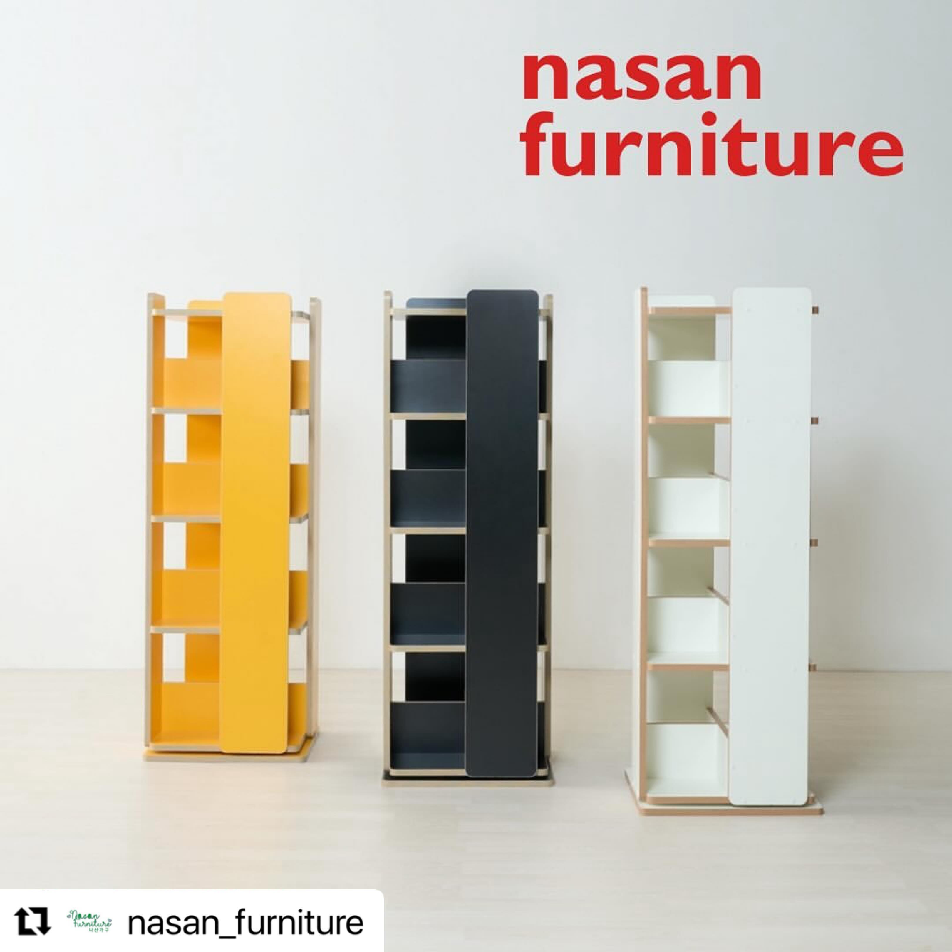 #Repost nasan_furniture with use.repost
・・・
나산가구 “대표님이 쏘신다” BIG 이벤트🎁

안녕하세요! 나산가구입니다☺️ 
작년에 큰 사랑 받았던 “대표님이 쏘신다”이벤트
더 큰 선물을 가지고 올!해!도! 돌아왔습니다🫶🏼

올해는 3단 컬러책장 출시 및 대표님 birthday를 맞아 
총 4분께 ”컬러책장“과 ”회전책장“을 보내드리는 
리그램 이벤트 합니다! 

나산가구 3단 컬러책장은요!⚪️⚫🔵🔴🟡

✔️E0등급 친환경소재 사용
✔️완제품으로 배송
✔️🇩🇪독일 헤펠레사 부자재 사용
✔️30년+ 경력 100% 국내자체제작
✔️동일컬러, 두께감(4.5mm) 뒷판 제작. 내구성 확보! 
✔️화이트, 블랙, 블루, 레드, 엘로우 쨍한 컬러
✔️2단 책장/교구장 혹은 3단 교구장도 “8/5일“ 동시 오픈!!

👉참여방법
✔️나산가구(nasan_furniture) 팔로우
✔️본 게시물 좋아요.
✔️이벤트피드 중 마음에 드는 사진에 (nasan_furniture)태그 후 “리그램”
✔️댓글에 원하는 제품과 + 함께하고 싶은 친구 2명 이상 태그해주세요! 

🎁컬러책장 2분 (3단 교구장 및 2단 책장, 교구장으로 변경 가능)
🎁LPM 회전책장 2분 (3단 변경 가능) 
추첨해서 원하시는 색상 보내드려요!

예)저희 LPM회전책장 4단 구매하신 분들 추가 구매생각하셨다면 컬러감있는 회전책장 3단 필요하셨다면 완전 절호의찬스!! 응모해보셔유☺️☺️☺️

👉이벤트 기간
7/26(금)- 8/2(금) 7일간

👉당첨자 발표
8/3일 (4명) 

많은 사랑과 참여 부탁드려요! 

‼️참여 전 확인해주세요‼️
자작 회전책장은 본 이벤트 제외입니다! 
제품 수령 후 후기스토리 1회, 피드 1회 미션있습니다. 
전체 공개 계정만 참여 가능합니다. 
제품컷, 사용컷(아기노출 가능) 마케팅 용도로 활용될 수 있습니다! 

‼️팔로우수, 인플런서 status 상관 무! ‼️
앞으로도 없을 BIG event 꼭 참여하셔서 이 무더운 더위 쨍한 컬러감으로 이겨내보자구요!!