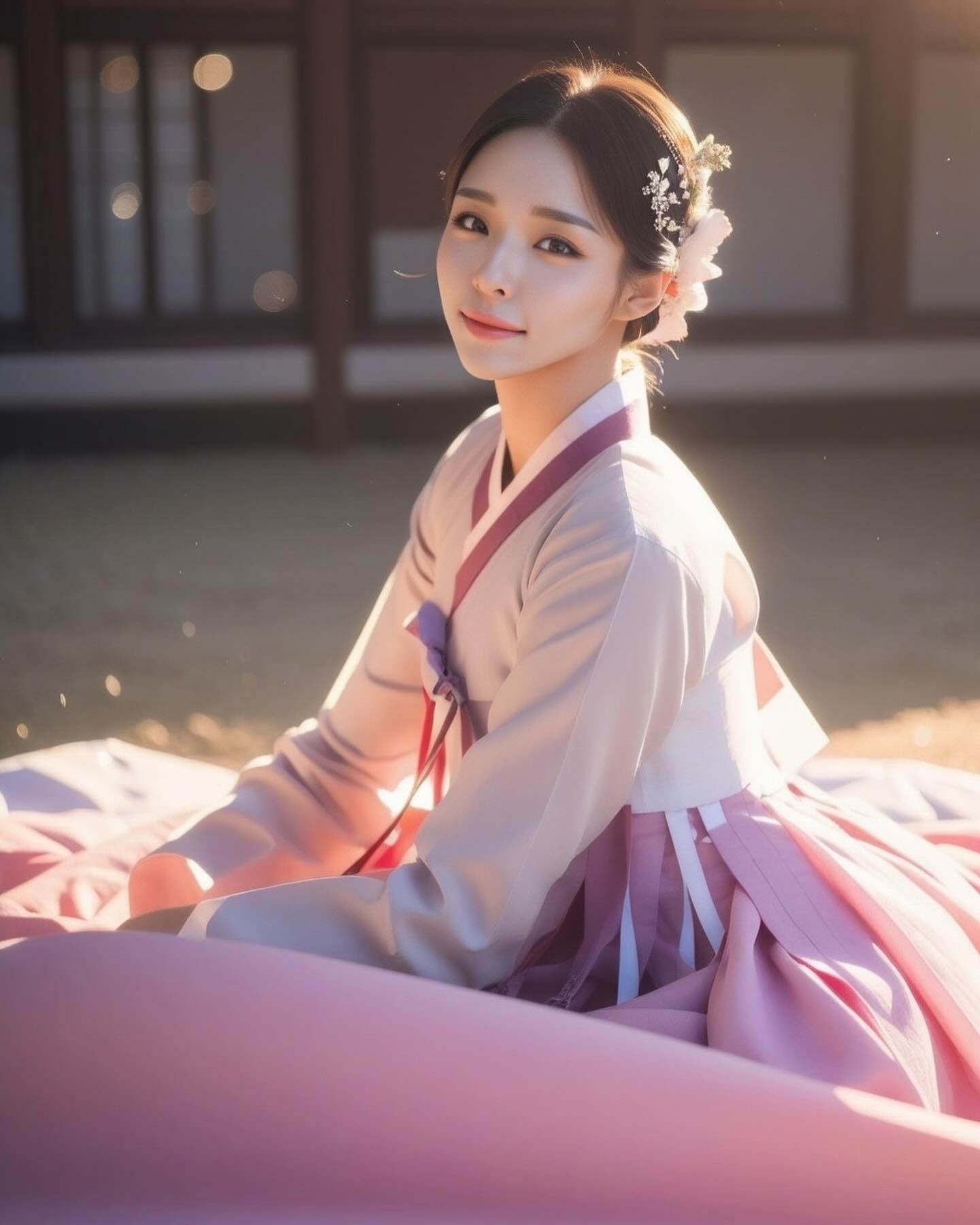 3.1절 맞이 한복촬영👛
은 뻥🤍 
AI가 만들어준 한복입은 밍지에오 
#aiartwork 
#koreangirl
#koreantraditional 
#한복모델
#한복촬영