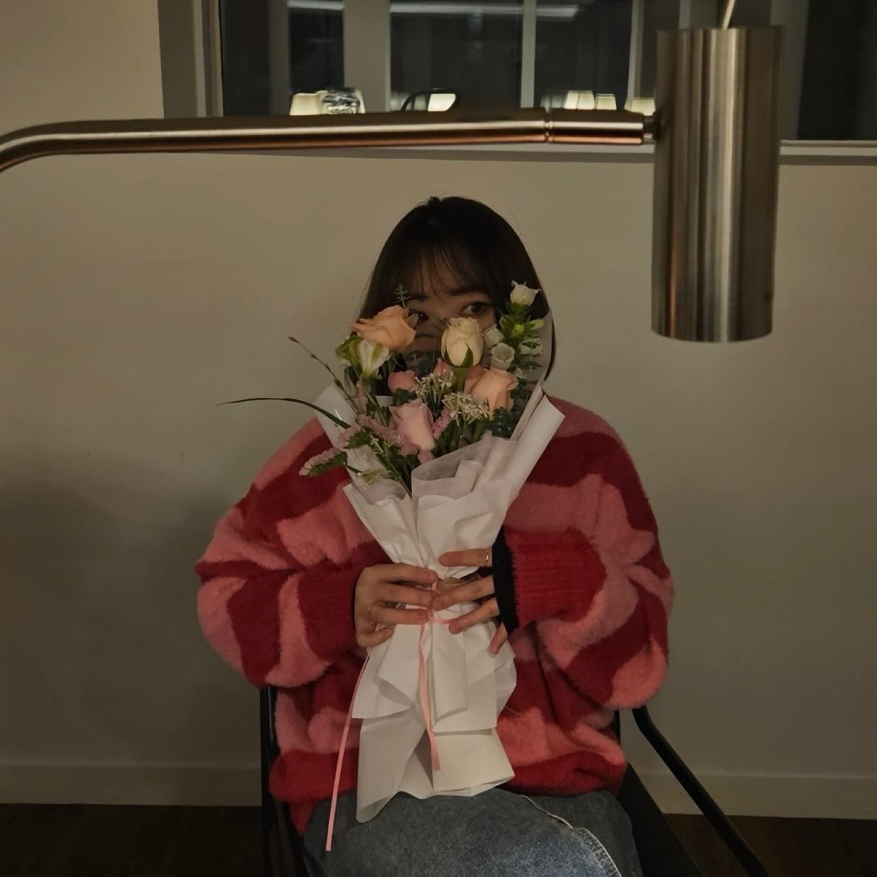 이사진이 먼저인걸 까먹엇네🤍🩷 니트 정말 잘 사따