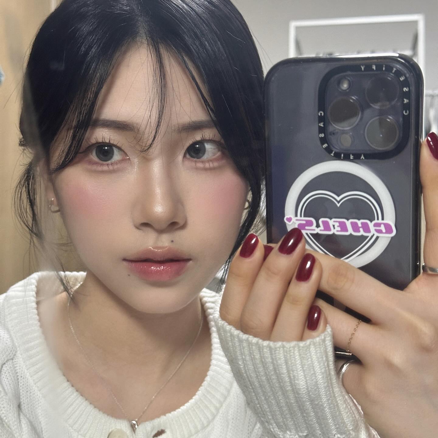 염색하면서 그레이 렌즈에 더 빠져따 🩶