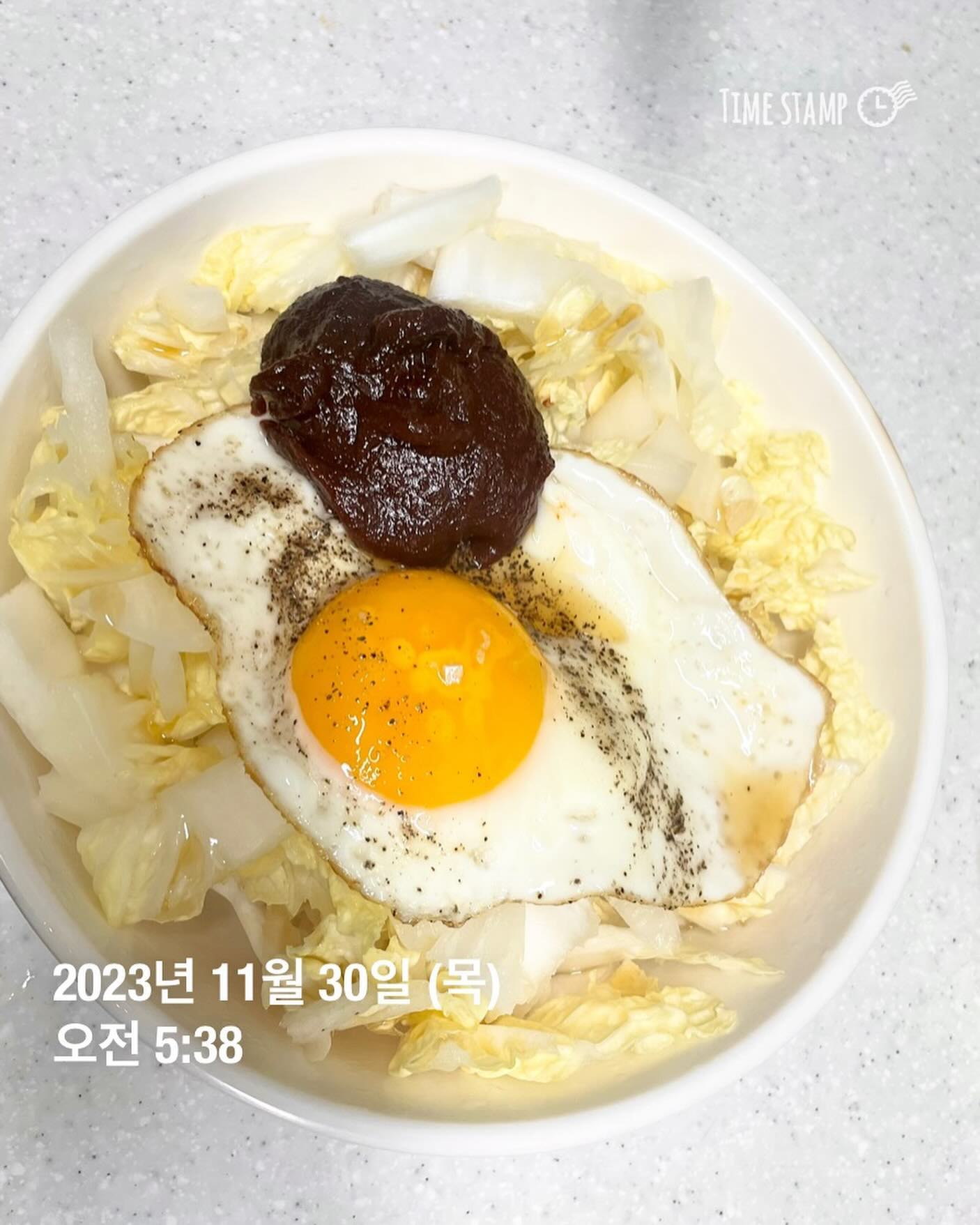 (식단일기 D+263)
- 오늘의 몸무게 : X 
- 오늘의 운동 : 헬스 30분 + 런닝머신 40분
- 아침 : 배추비빔밥 1.5그릇
- 간식 : 아이스티 1컵
- 점심 : 콰트로치즈주니어버거 세트 + 어니언링 6개
- 저녁 : 빅 크런키 1개
: 배추 드디어 반통남았다…