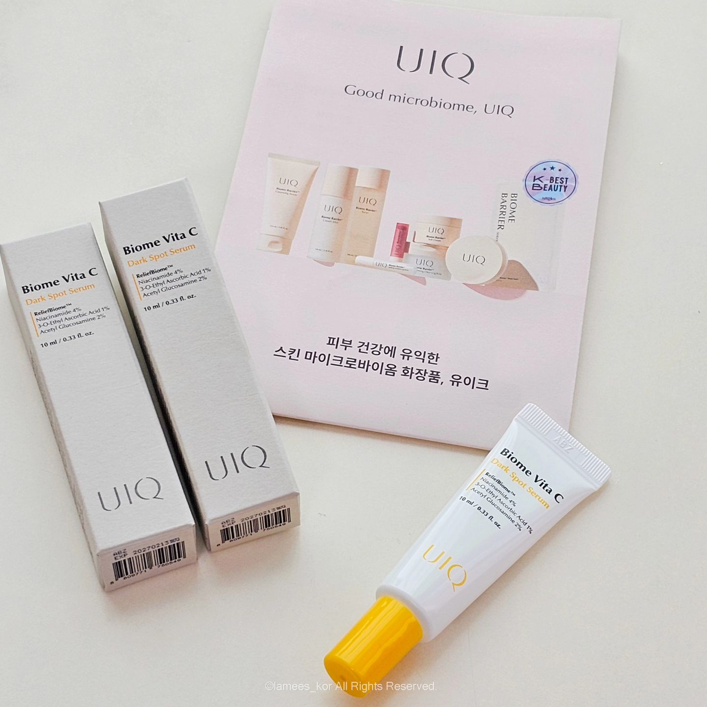 #제품제공X uiq_official

✨ 피부 고민, 이제 안녕! 
'유이크 바이옴 비타C 잡티세럼’으로 
기미, 잡티, 다크서클까지 케어중이에요!

특허받은 마이크로바이옴 성분이 피부를 진정시키고, 비타민 C 유도체가 피부 톤을 균일하게 만들어주는데요! 민감성 피부도 안심하고 사용할 수 있는 저자극 클린뷰티 제품이라 더 좋아요!💧

🌿 끈적임 없이 산뜻하게 마무리되기 때문에 매일 사용하기 좋고, 나이아신아마이드 4% 함유로 잡티 케어에도 굿굿!

🌟🌟 피부 속부터 차오르는 환한 윤광을 경험해보세요 🌟🌟

.
.
.

#유이크 #바이옴비타C잡티세럼 #잡티케어 #다크서클케어 #파룸체험단 #비타민C세럼 #클린뷰티 #스펙다클세럼
