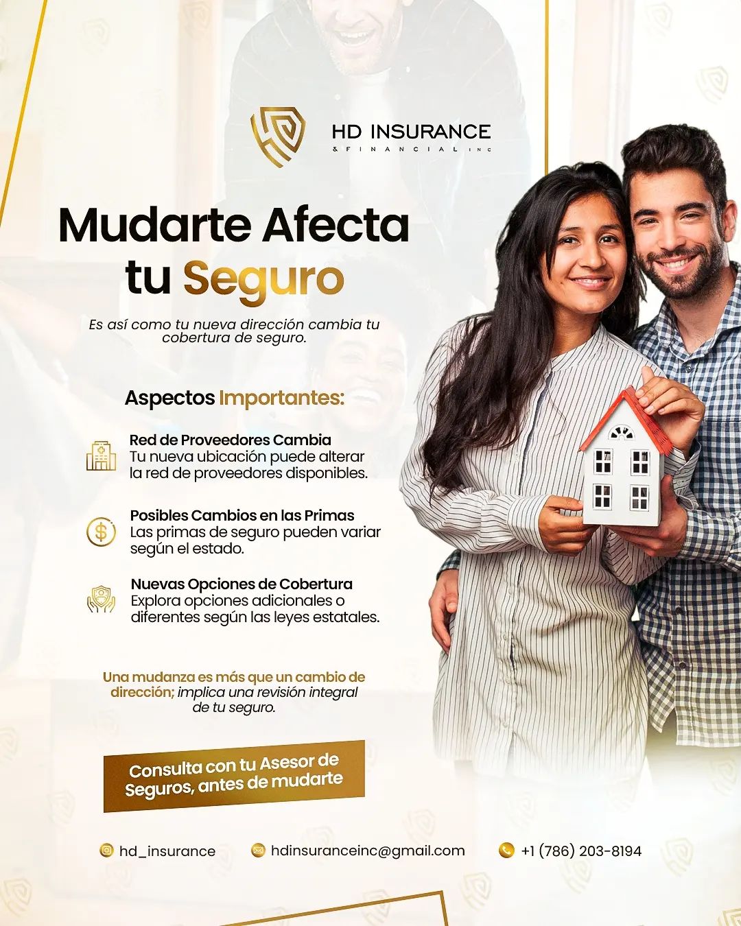 ¿Estás planeando mudarte a otro estado en EE.UU.?

No olvides que tu seguro de salud bajo la Ley Obamacare podría verse afectado. La ubicación geográfica es un factor clave en la cobertura de seguro, desde la red de proveedores hasta las opciones de cobertura. 

Es crucial comprender cómo tu mudanza puede impactar las primas y qué opciones adicionales podrían estar disponibles en tu nuevo estado. 

No te preocupes, estamos aquí para guiarte a través de estos cambios y asegurarnos de que tu transición sea suave. 

Contacto 📲 +1 (786) 203-8194

hdinsuranceinc@gmail.com

#HDInsuranceInc #insurance #seguros #aseguranza #insuranceagents #insuranceagency #agency #SeguroSalud #MudanzaEEUU #CoberturaObamacare #AjustesSeguro #CambioUbicación #SaludEEUU #PlanificaciónSeguro #OpcionesCobertura #SeguroViaje #BienestarFinanciero