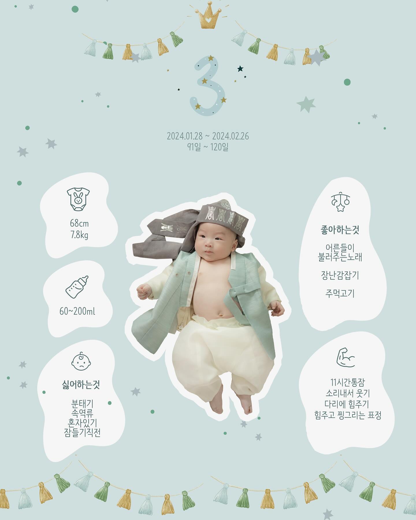 드디어 #4개월아기 시절이 끝나가네요… 😇👏🏻
미루던 3갤 #성장보고서 만들었어요 🙌🏻✨

거슬러 #조리원 사진 까지 갔는데 너무 작고 작고 작고 
두배이상 크느라 아가도 정말 힘들었겠네 싶더라구요🥲💛
 
앗. 그리고 다들 #이유식 은 
언제부터 시작하시나요?! 🥣

#육아일기 #성장일기 #성장기록 #아들맘 #육아스타그램