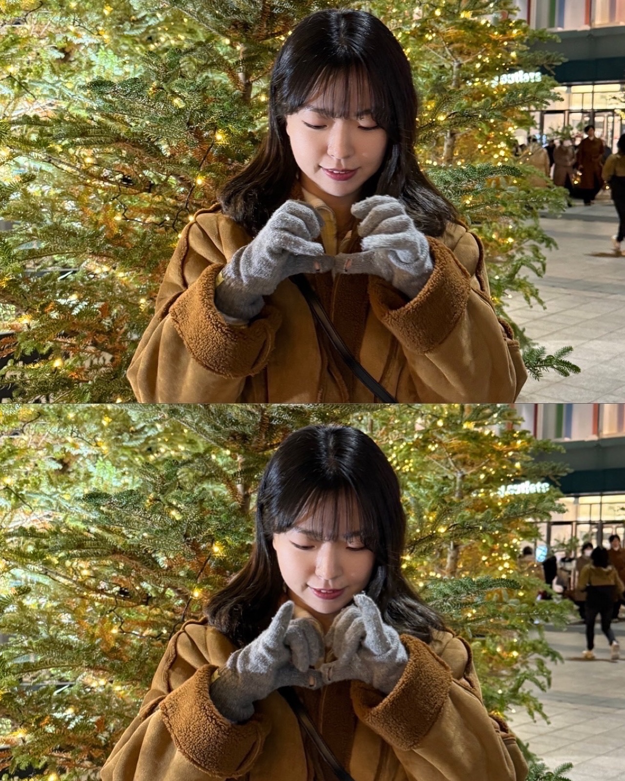 하트 만들기
장갑 구멍난거 아님..