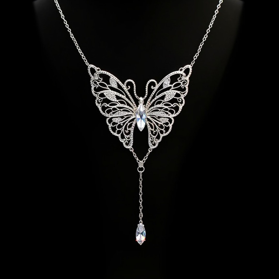 necklace butterfly fairy necklace #jewelry #ai #aidrawing #love