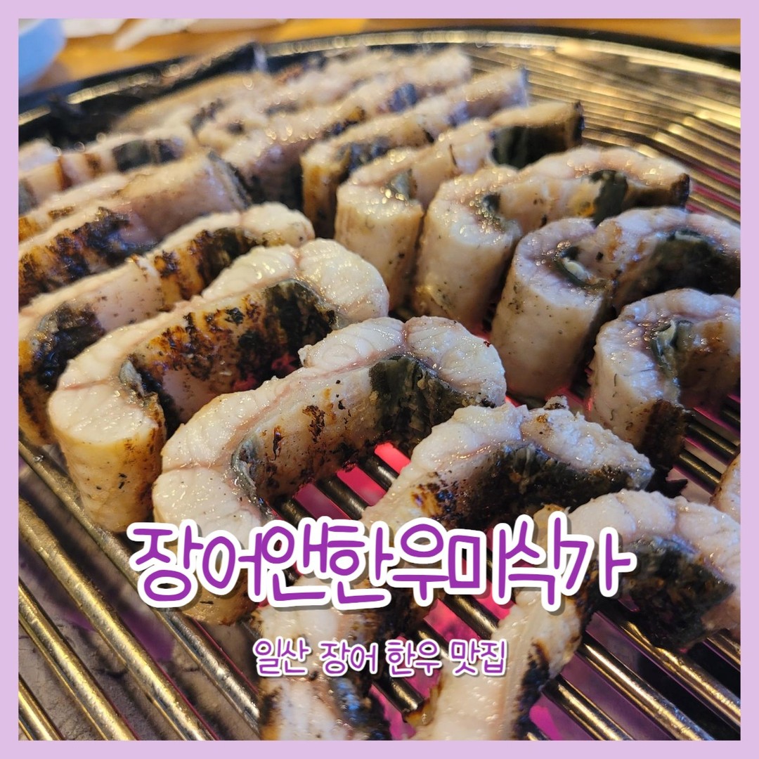 #협찬

지난번에 다녀왔던 장어미식가가
장어앤한우미식가로 탈바꿈을해서 가족들과 다녀왔다구로

😍위치
경기도 고양시 일산서구 하이파크3로 34 (덕이 고등학교 근처)

​😍주차
주차장 엄청 넓음

😍영업시간
매일 11시30분 ~ 9시 30분
라스트오더도 8시 30분
​

작년 11월말 12월초방문이라 
그때 당시 장어 시세 
순살 500g에 72,000원이라구로
​

한우가 생겼으니 맛 보고 싶어서
등심 1인분 정도 같이 구매했다구로

고기는 바로 테이블로 가져다주시고
장어는 80% 초벌해다주신다구로👏

❤️상차람비 인당 3,000

👏기본찬

갓김치 깻잎장아찌 가래떡 샐러드 양파&소스 계란찜
그 외에 쌈채소나 마늘 등등은
셀프바에서 먹을 만큼만 가져다드시면 된다구로

장어앤한우미식가의 차별화된 점은
집밥, 찬을 싸오셔도 된다는거😮

​혹여나 입맛이 안 맞는 손님들을 위한 
배려가 돋보이더라구로
물론 여기 반찬들 다 맛있음!😍

👏한우 1인분
고기 윤기나는거 보이십니깡
육즙도 미쳤다구로!!!
소고기는 뭐니뭐니해도 소금이져

그리고 제가 제일 좋아하는
부추무침도 곁들여먹어주고~❤️

👏​고기 다 먹어갈 때맞춰서 초벌된 장어가 나왔다구로

저희는 장어 총 3인 주문 가격이..아버님이 사주셔서..헿..

80% 초벌되어 나왔기때문에
5분도 안걸린다구로

색이 노릇노릇해지면 바로 먹으면 되는게 넘 편리했다구로🥰

장어는 생강이랑 먹어줘야 제 맛
생강이 너무 매워도 너무 밍밍해도 맛없는데 장어앤한우미식가는 생강의 맵기정도가 딱 좋았다구로
거기다 부추무침 같이 먹어주면 굿굿굿❤️❤️

​
👏한우사골고기곰탕 12,000
도 먹고 
후식으로 아메리카노 2잔(3,000*2)
도 먹었다구로

갈비탕도 괜찮다던데 다음에 갈비탕 먹어보고싶다구로
커피숍 갈필요없이 커피숍도 같이있어서 좋았다구로!

일산 장어 한우맛집 장어앤한우미식가 단체모임 회식 가족모임으로 추천드린다구로~😍❤️

#일산장어맛집
#일산한우맛집
#일산장어
#일산한우
#덕이동한우
#덕이동장어
#장어미식가
#장어앤한우미식가
#단체모임
#단체회식
#회식장소추천
#한우곰탕