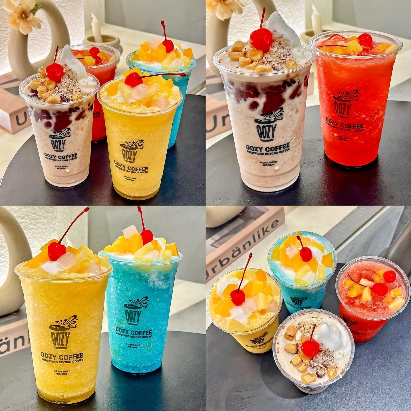🏫 협찬
👩🏻‍🎓 #여름시즌메뉴 _ #우지커피

우지커피에서 여름시즌메뉴가 출시됐어요🌊
총 6가지로 시원하고 상큼한 음료로 구성!
가격은 모두 4,500원인데, 퀄리티는 무슨일?

✏️ 수박화채 스무디 - 4,500원
달콤한 수박에 열대과일의 상큼함을 더해
시원하게 즐길 수 있는 살얼음 수박화채🍉

✏️ 오렌망화채스무디 - 4,500원
상큼한 오렌지와 달콤한 망고에 아이스크림
까지! 시원하게 즐기는 살얼음 화채스무디🍊

✏️ 캔디소바화채스무디 - 4,500원
소다의 달콤한 맛과 향에 열대과일을 더해
시원하게 즐기는 살얼음 화채 스무디🥤

✏️ 후르츠컵빙수 - 4,500원
시원한 얼음빙수에 달콤한 팥과 연유,
상큼한 열대과일까지 더해진 컵빙수 🍨

이외에도 리얼수박주스와 우지컵빙수가 있어요

여름이니까 시원~한데 또 상큼한 음료가 땡기는데
그럴때마다 에어컨 밑에서 마시고 싶은 음료였어요
머리 띵해지는 시원함이 취향저격 당했답니다 🔫

‘𝗢𝗢𝗭𝗬 𝗜𝗦 𝗔𝗟𝗪𝗔𝗬𝗦 𝗧𝗢𝗚𝗘𝗧𝗛𝗘𝗥 𝗜𝗡 𝗬𝗢𝗨𝗥 𝗘𝗩𝗘𝗥𝗬𝗗𝗔𝗬 𝗟𝗜𝗙𝗘’

#카페 #신메뉴 #신상 #음료 #여름음료 #여름 #여름준비 #신상리뷰 #수박 #수박주스 #빙수 #빙수맛집 #빙수타그램 #화채 #커피맛집 #카페추천 #카페스타그램 #cafe #koreanfood #오늘뭐먹지 #좋반 #liketime #foodpics #먹반장