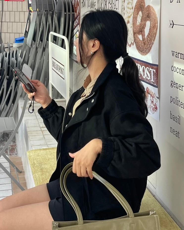 가을 준비 시-작! 비바브라운 하이넥 스웨이드 자켓 후기